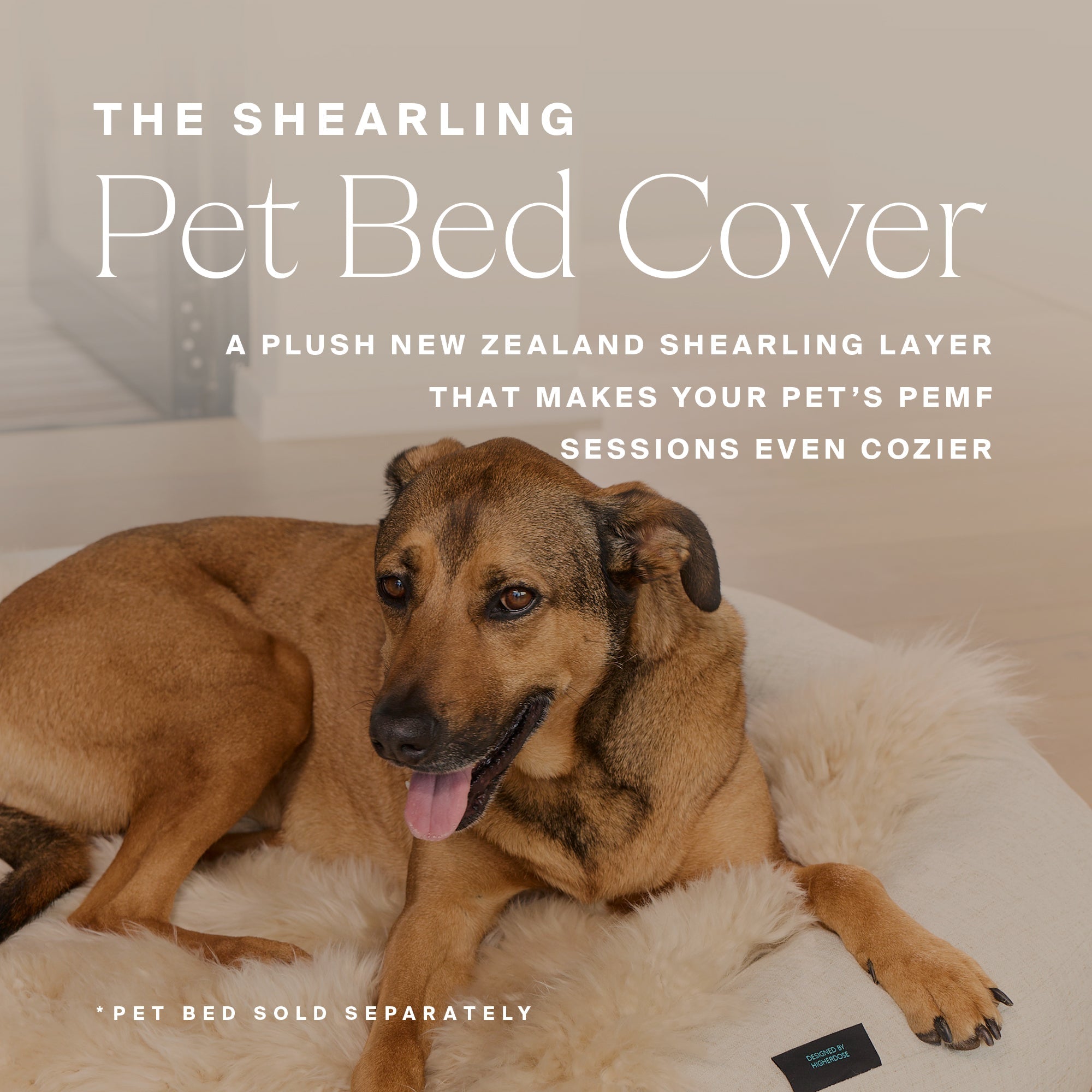 Higher Dose - Natural Sheep Shearling Pet Bed Cover