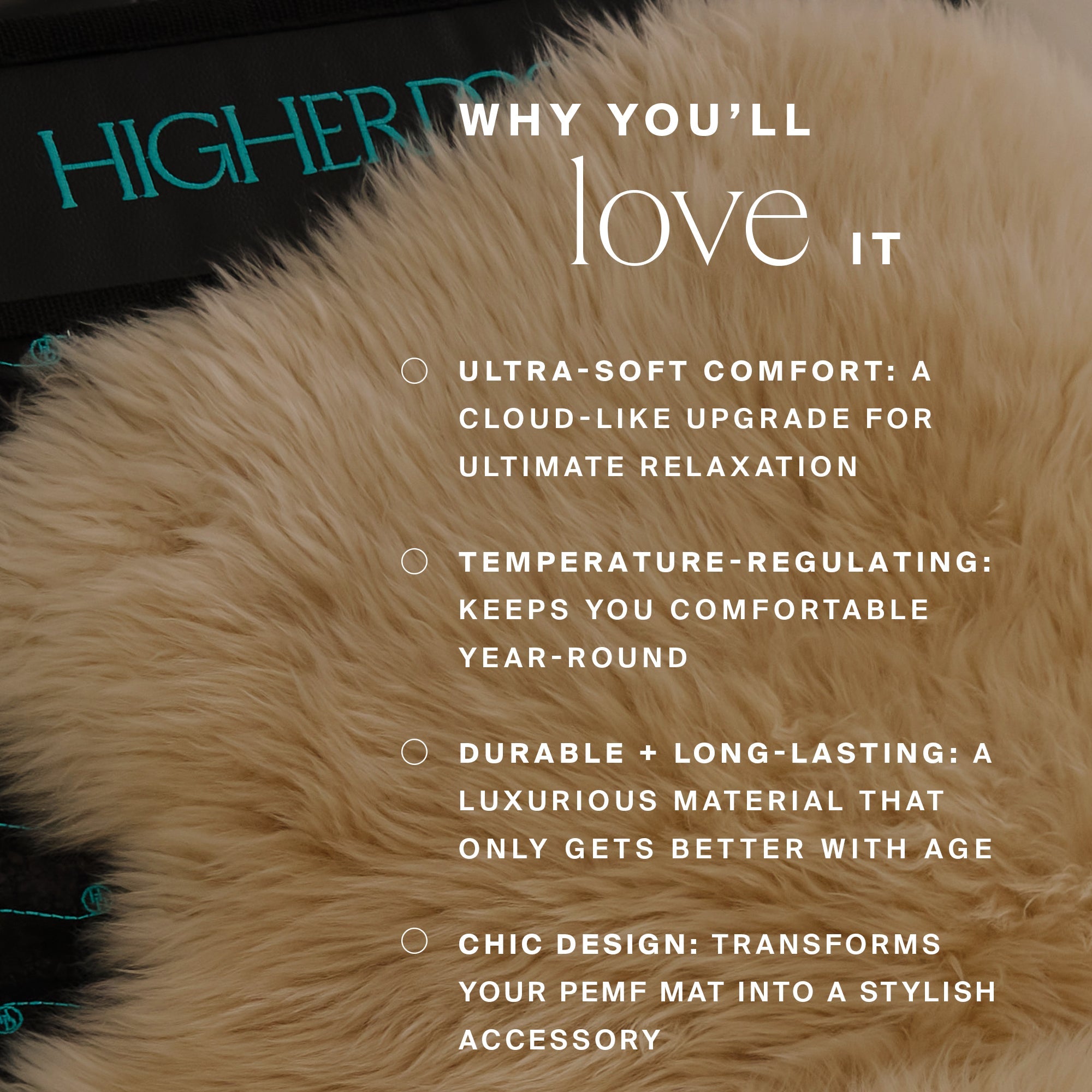 Higher Dose - Natural Sheep Shearling Cover