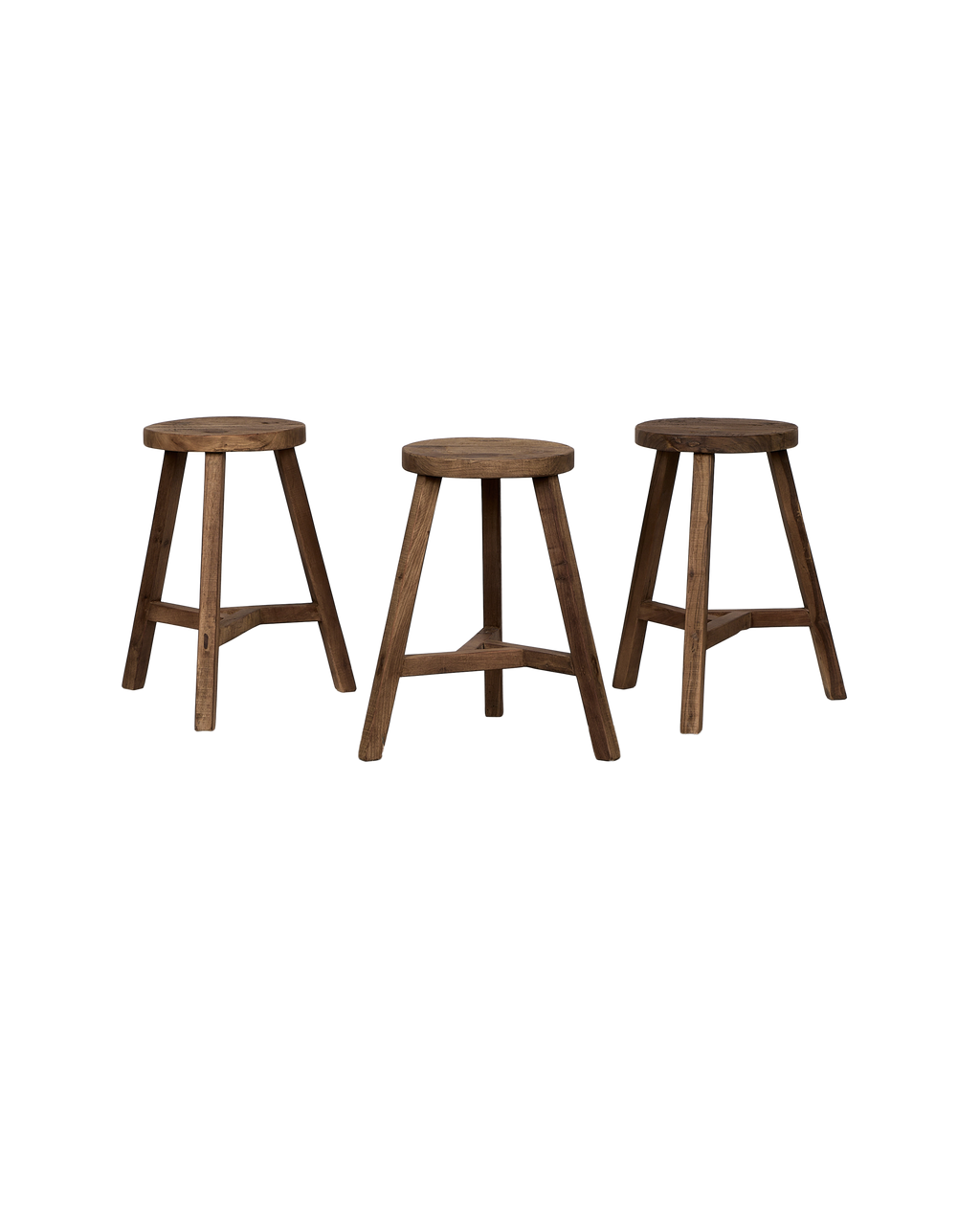 Olive Ateliers - Round Reclaimed Wood Stool