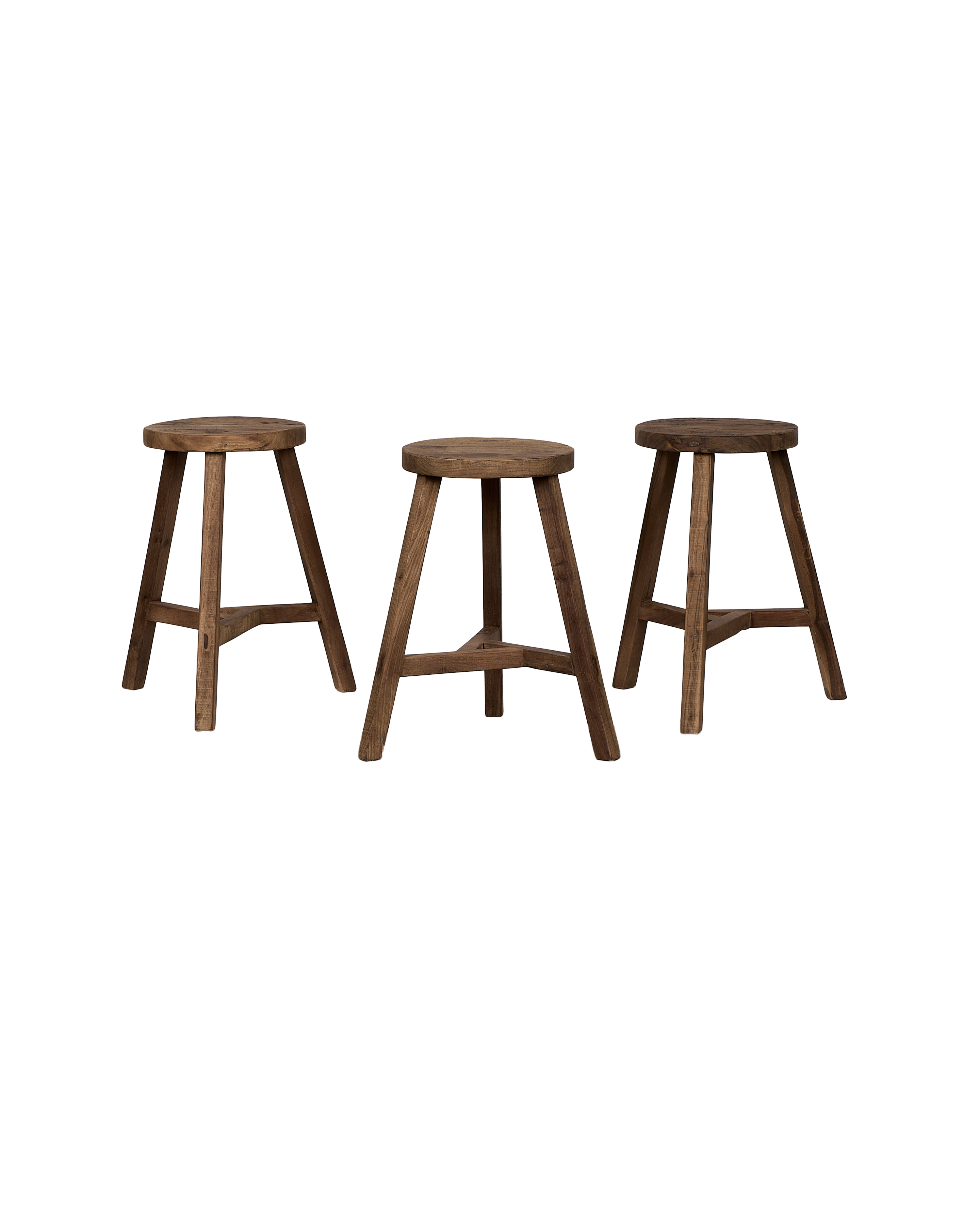 Olive Ateliers - Round Reclaimed Wood Stool
