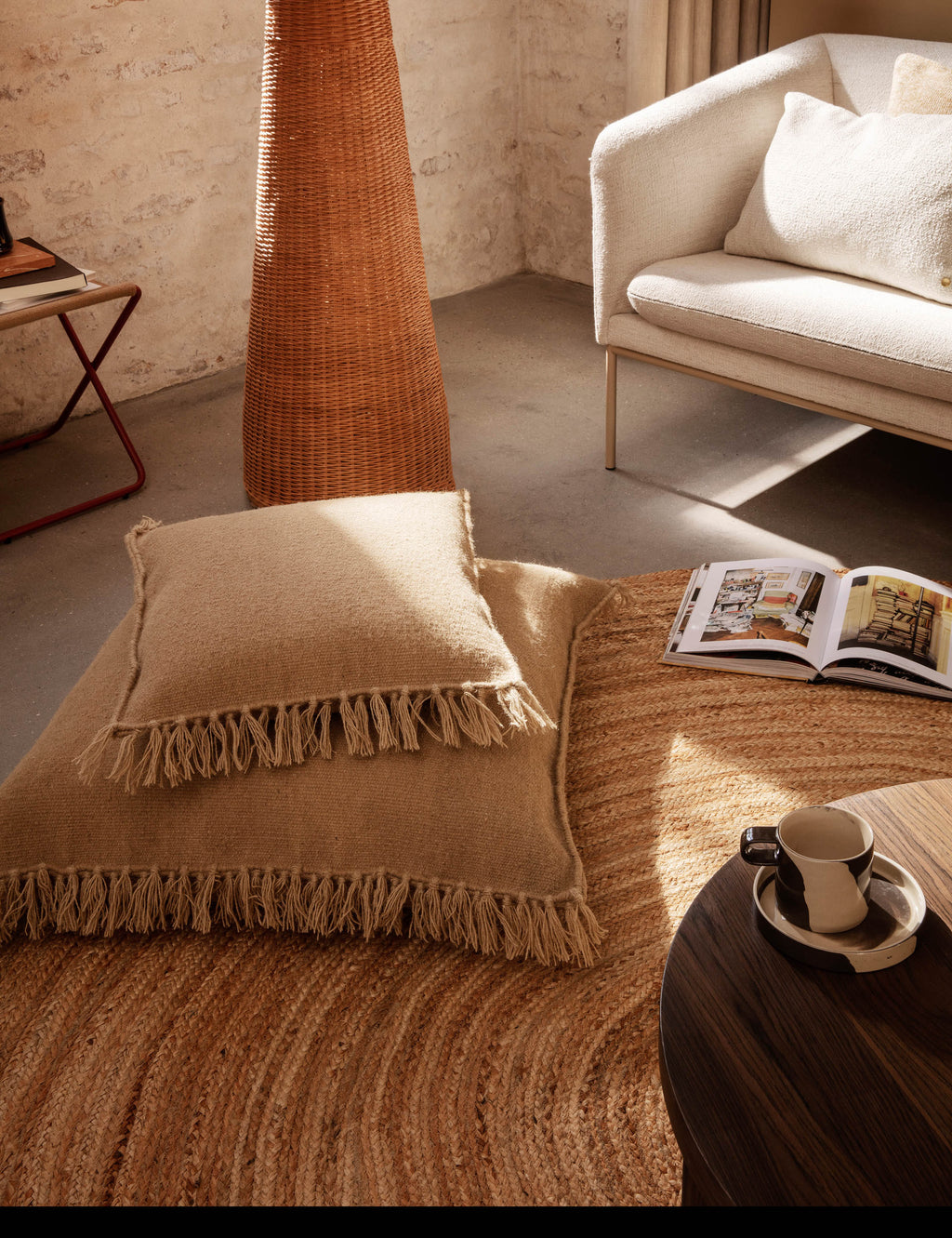 Lulu and Georgia - Kelim Fringe Pillow by Ferm Living
