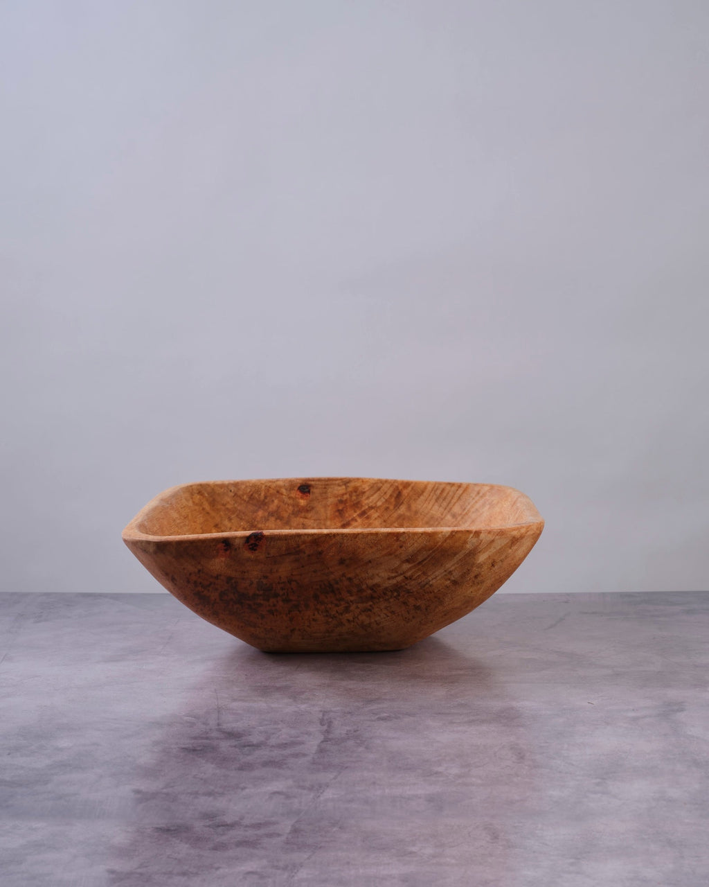 Terra Klay - Medium 14 - inch Nesting Square Wooden Bowl