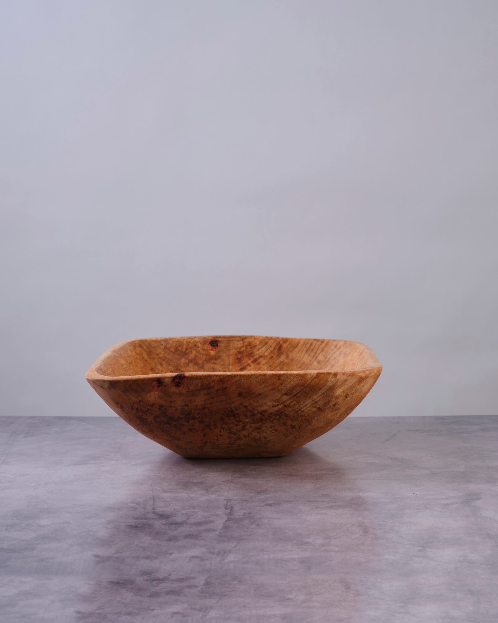 Terra Klay - Medium 14 - inch Nesting Square Wooden Bowl