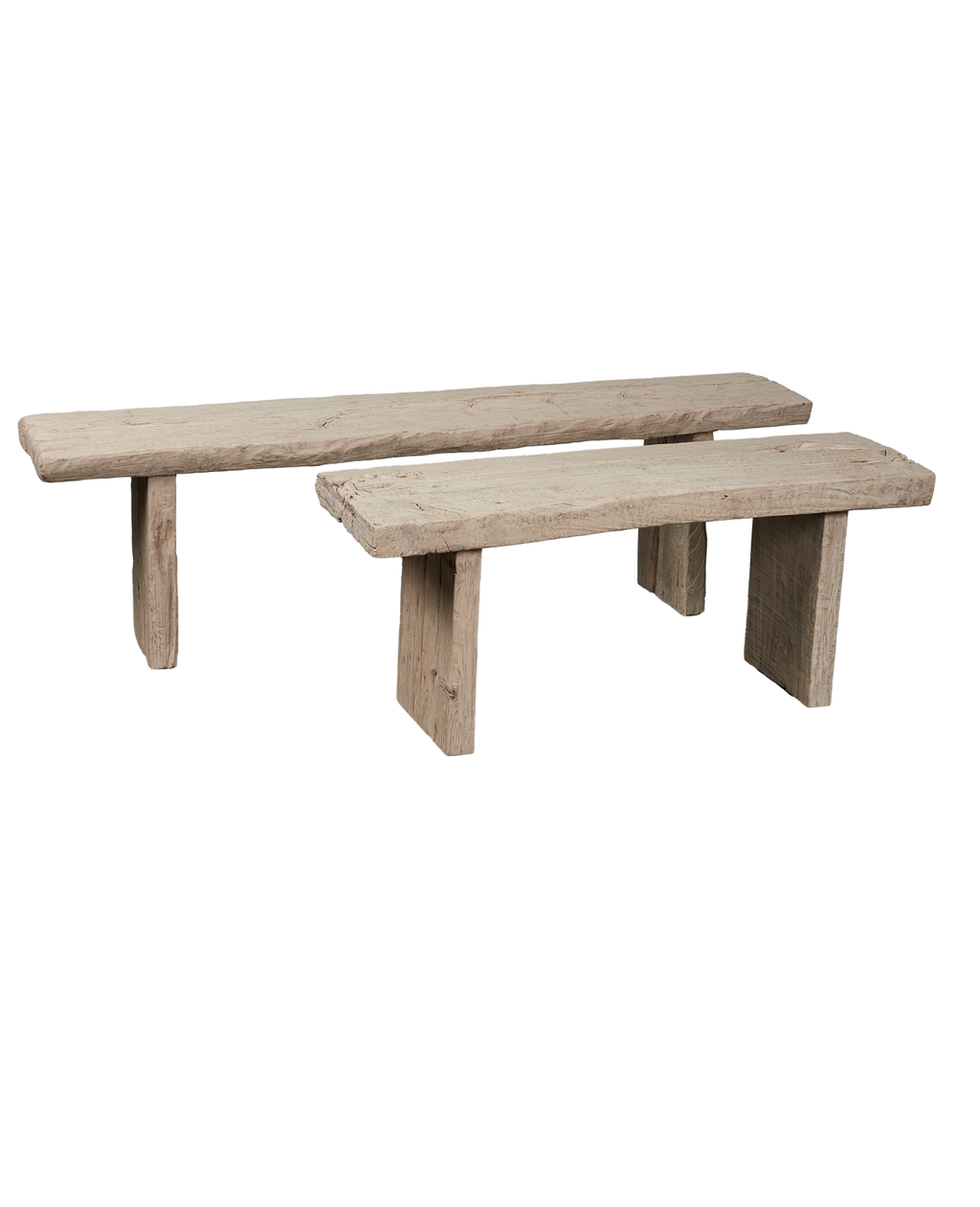 Olive Ateliers - Chunky Elm Bench - Bleached