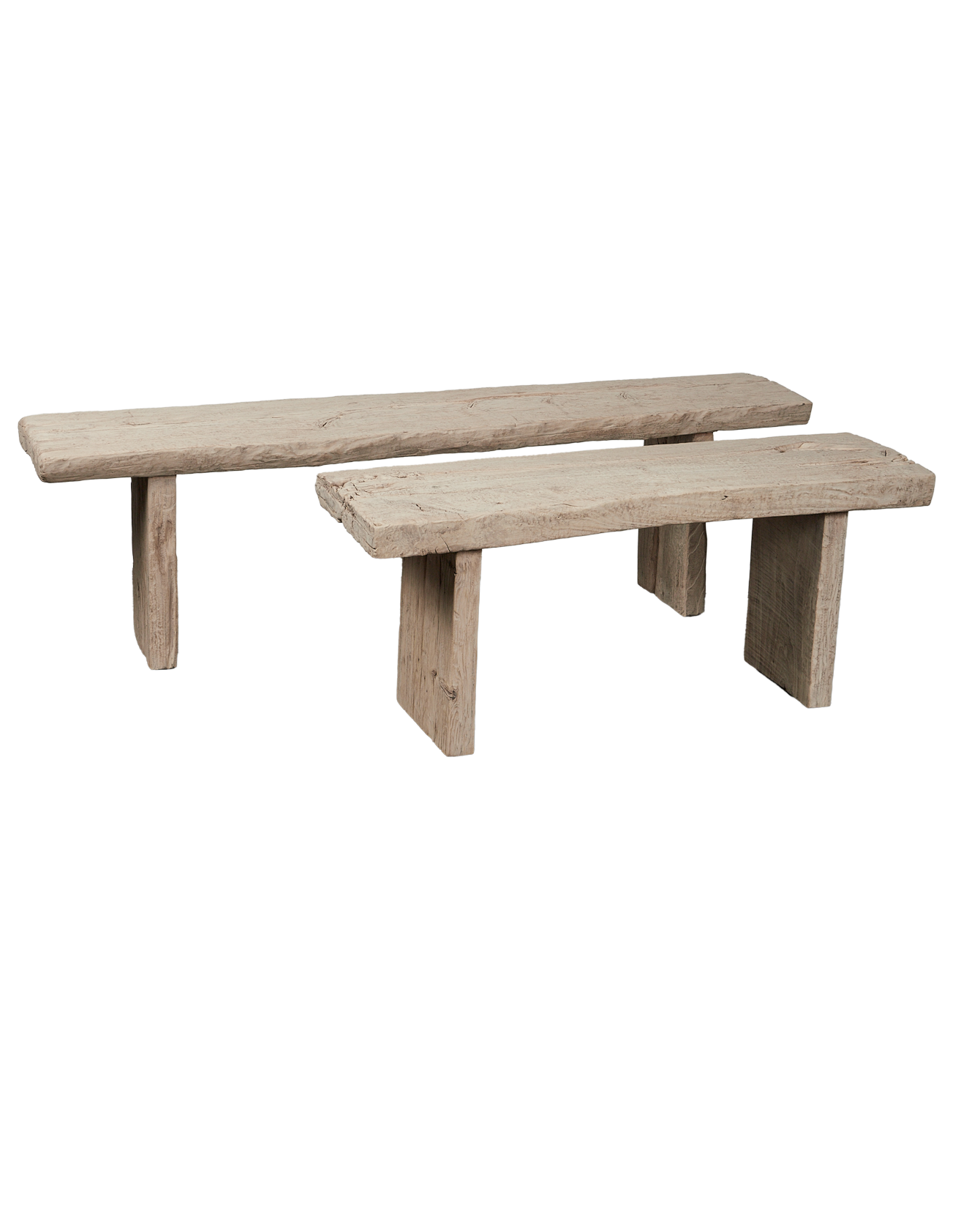 Olive Ateliers - Chunky Elm Bench - Bleached