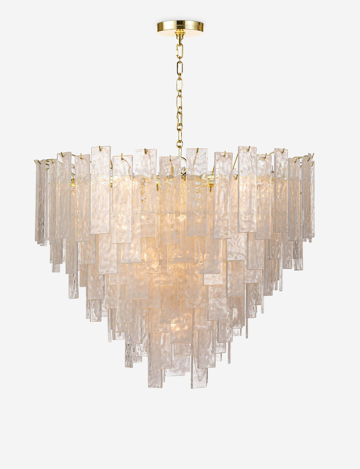 Lulu and Georgia - Open Box: Glacier Chandelier, Brass 31"Dia by Regina Andrew