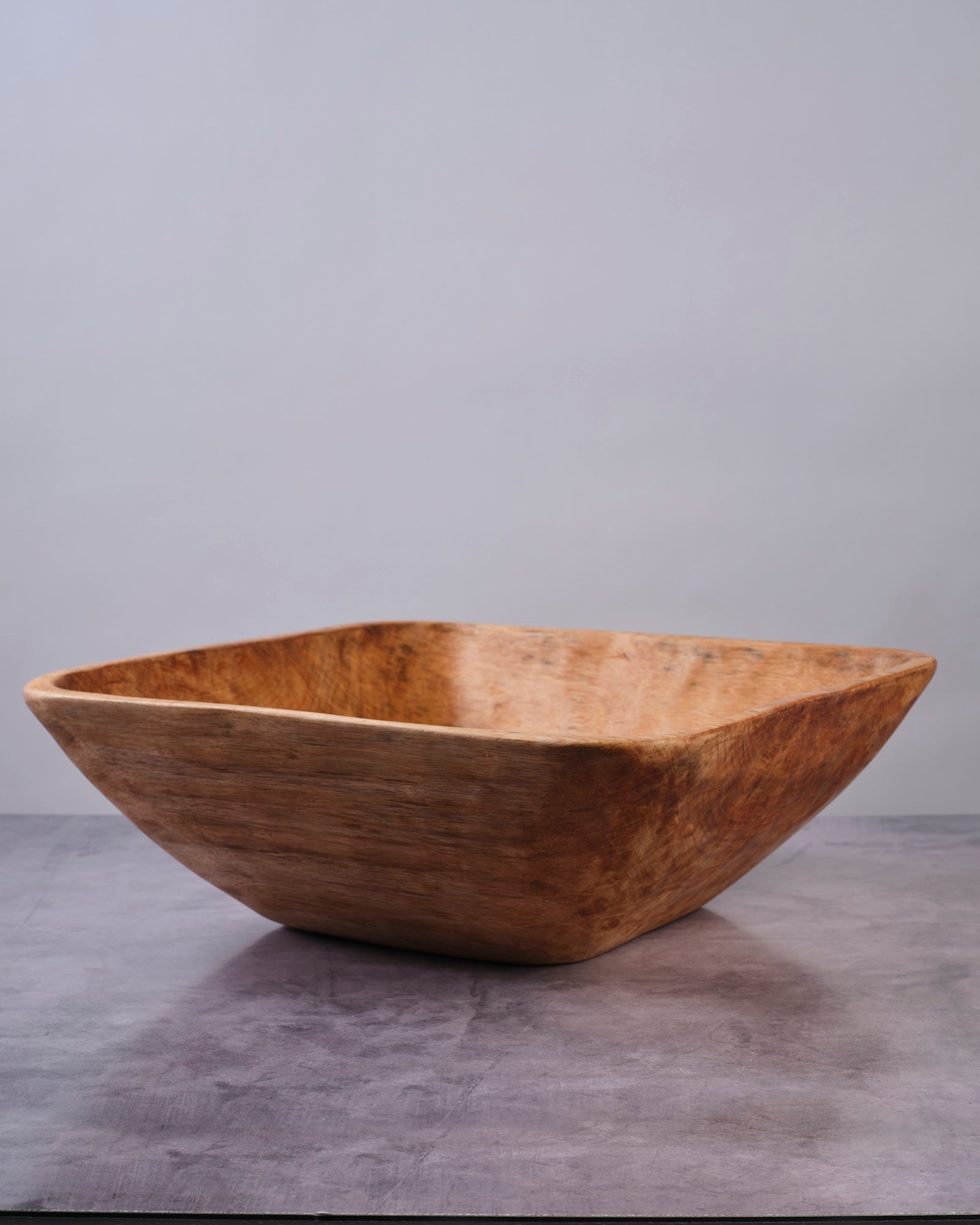 Terra Klay - Large 17 inch Nesting Square Wooden Bowl