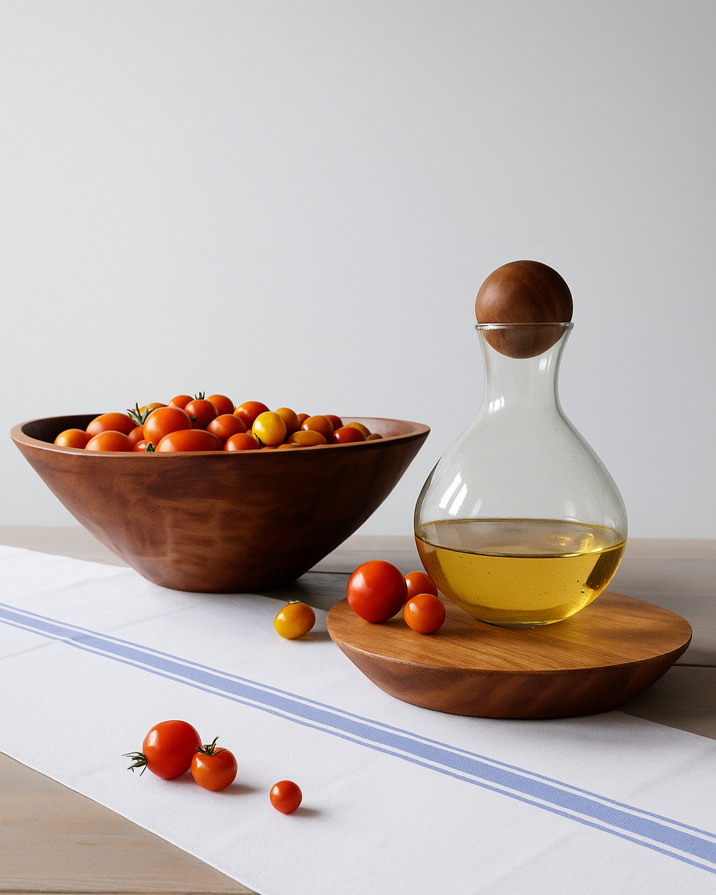Terra Klay - Large 17 inch Classic Round Wood Bowl