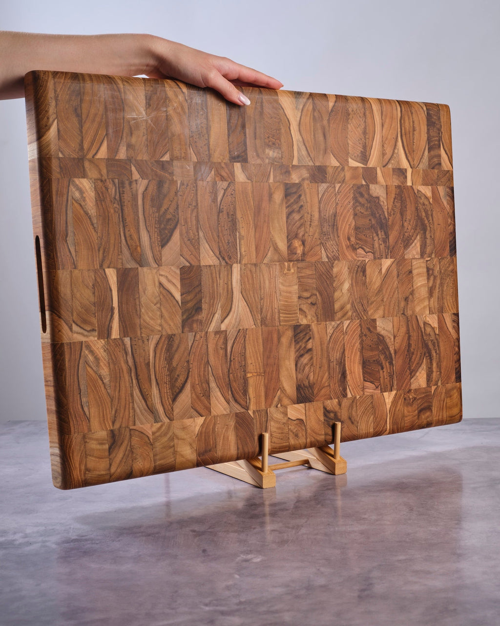 Terra Klay - Butcher Block Cutting Board in Teak Wood
