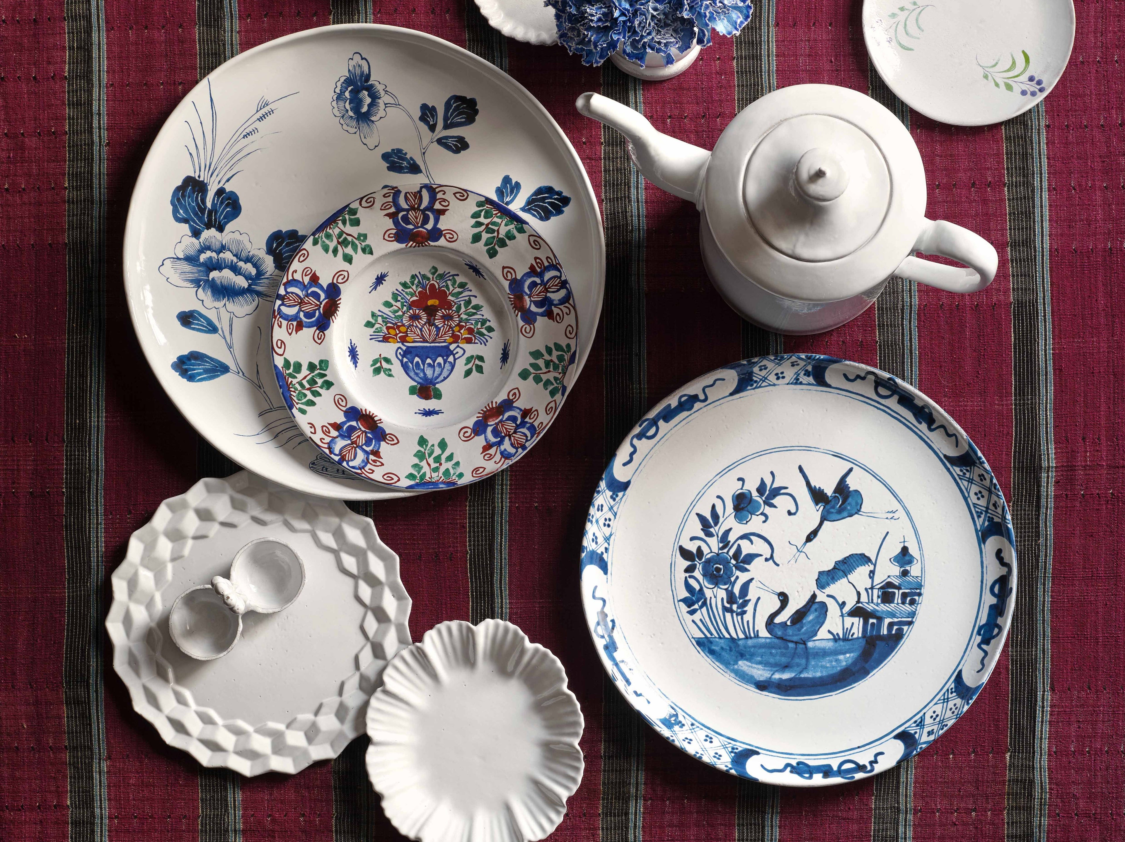 Jayson Home - Astier de Villatte Clover Salt & Pepper Cellar