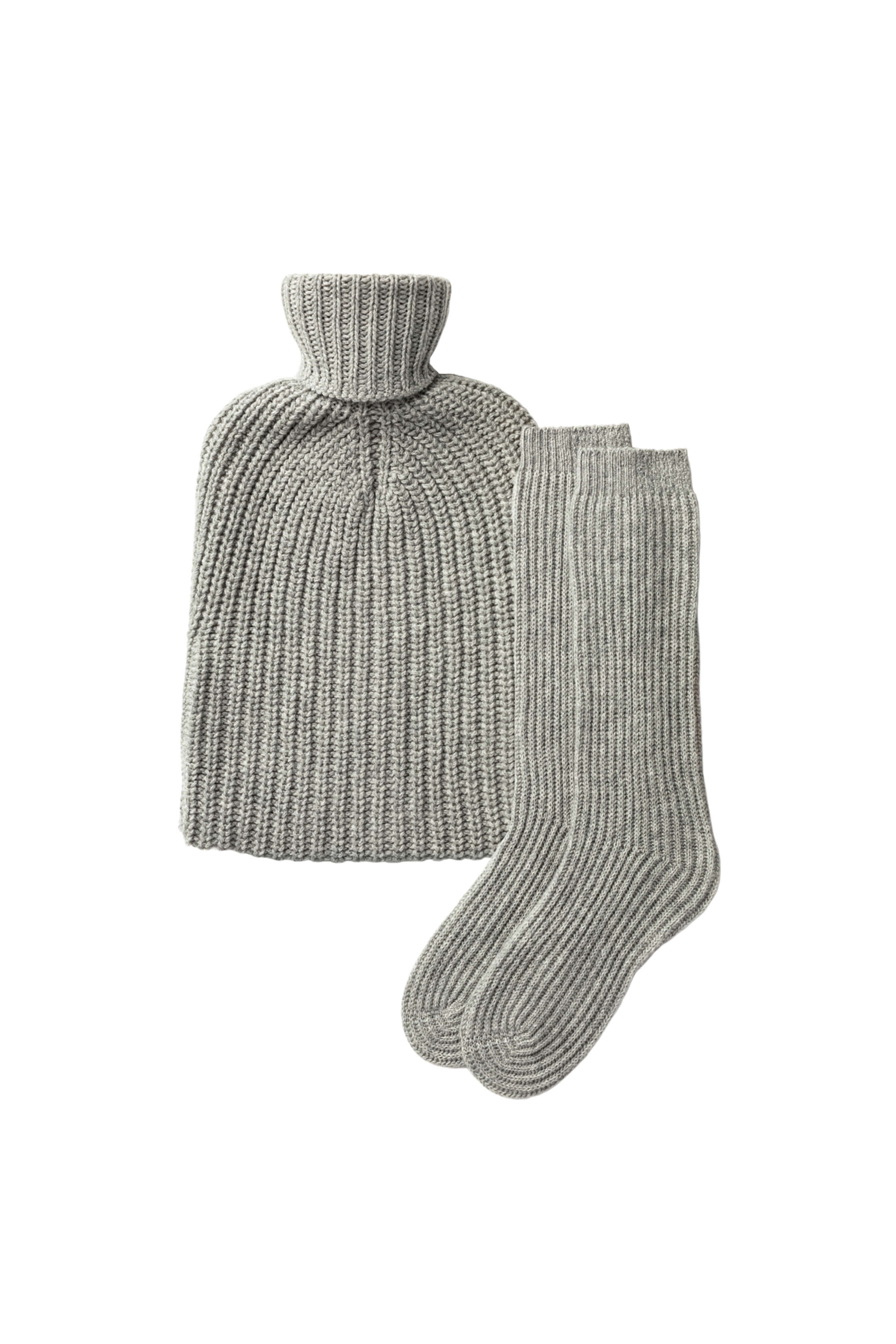 Johnstons of Elgin - Cashmere Grey Hot Water Bottle Gift Set