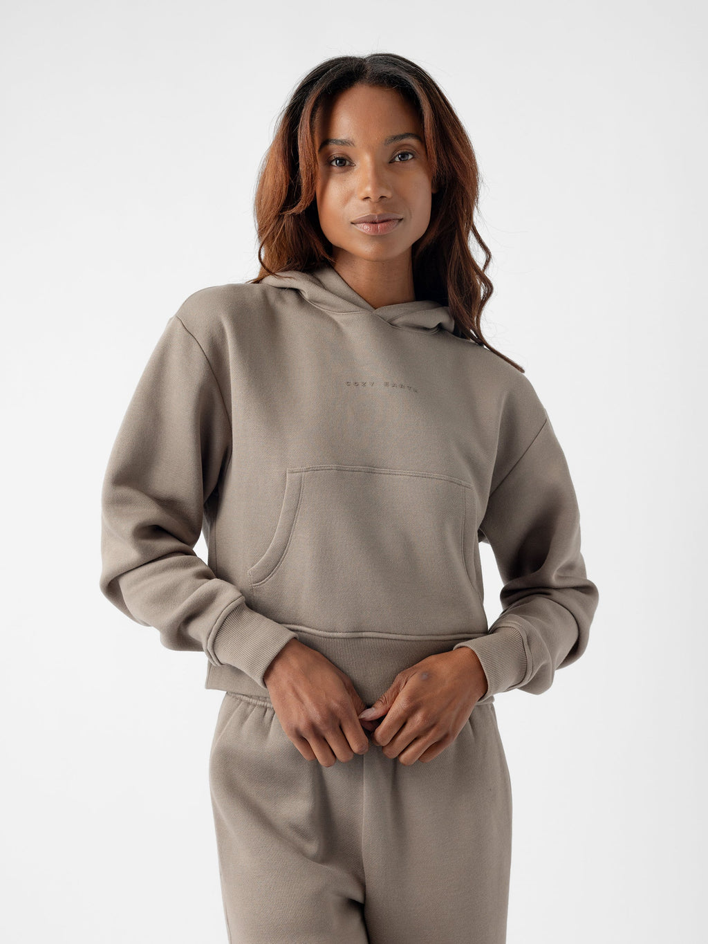 Cozy Earth - Women's CityScape Cropped Hoodie - Last Chance