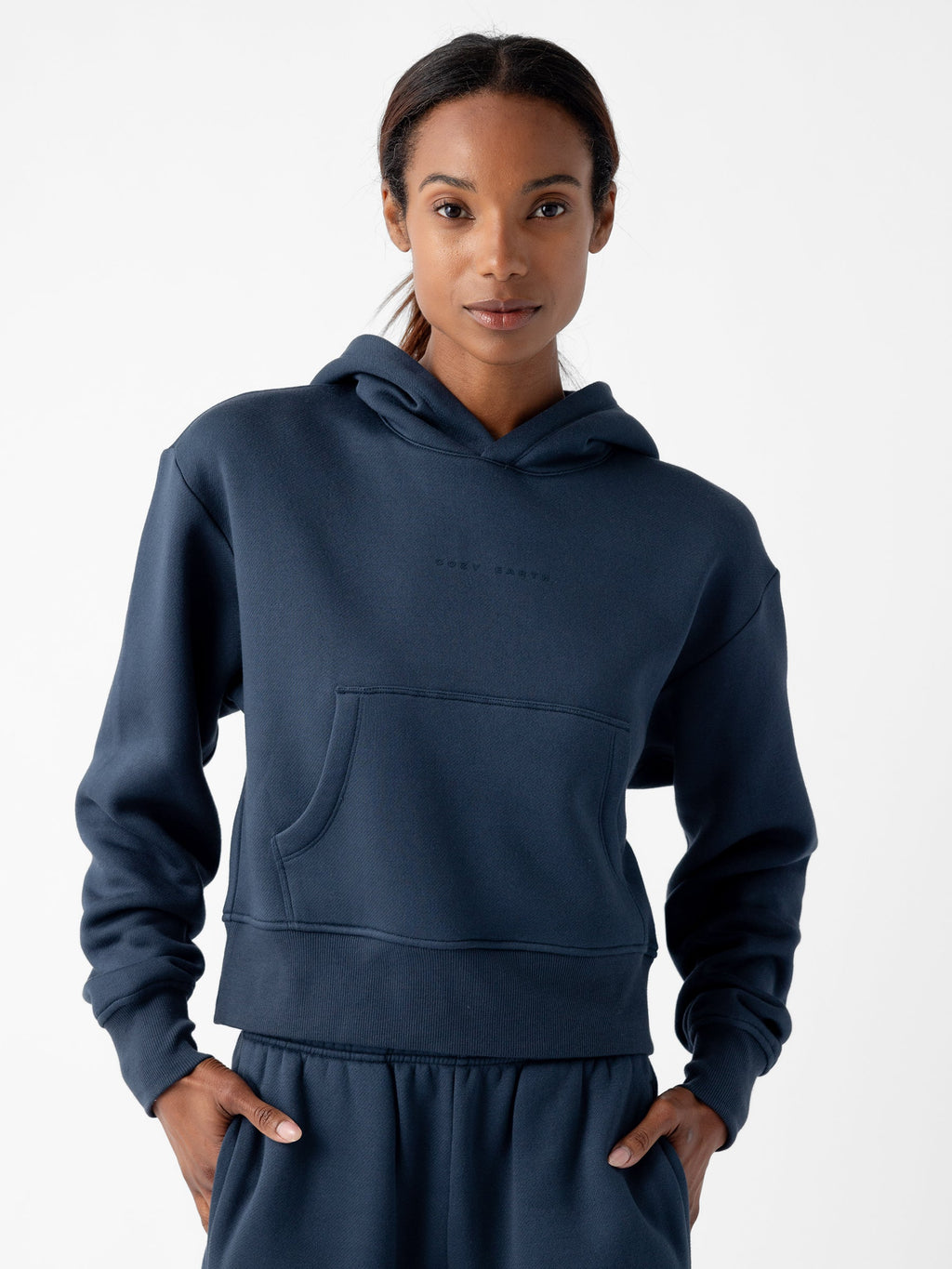 Cozy Earth - Women's CityScape Cropped Hoodie - Last Chance