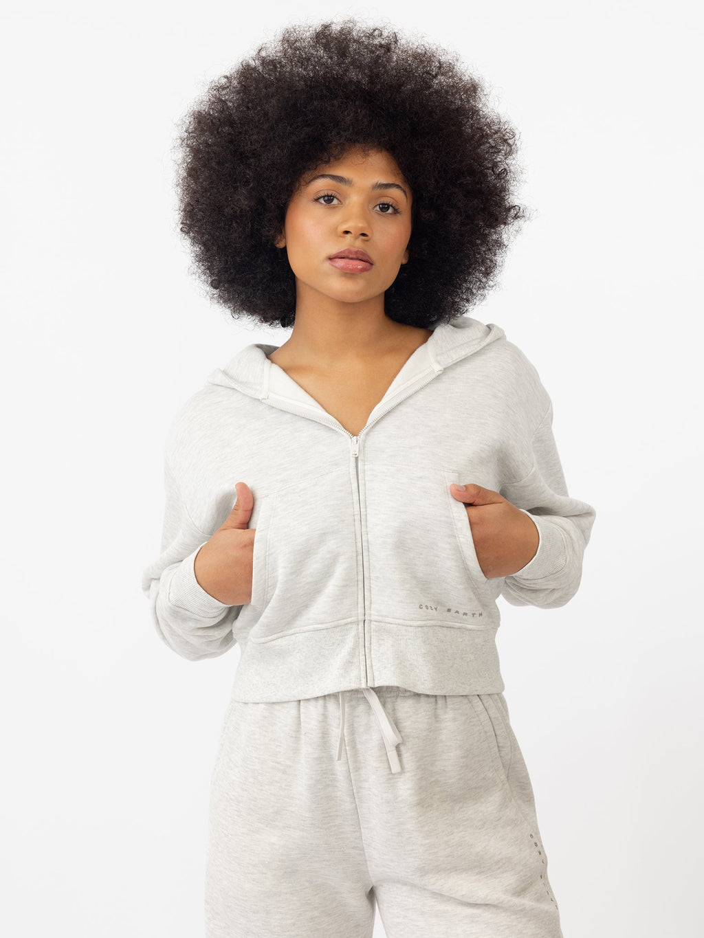Cozy Earth - Women's CityScape Cropped Full Zip - Last Chance