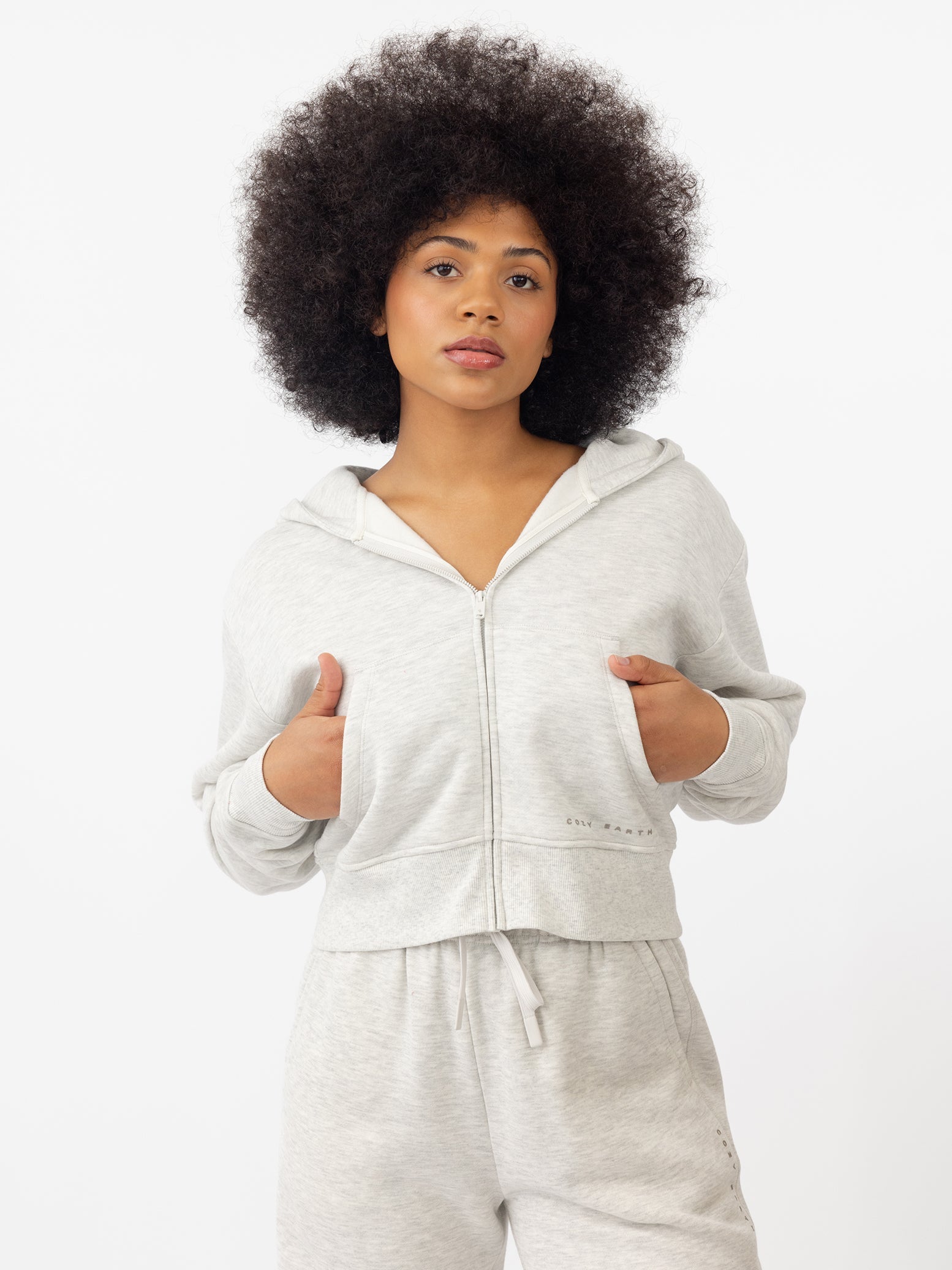 Cozy Earth - Women's CityScape Cropped Full Zip - Last Chance
