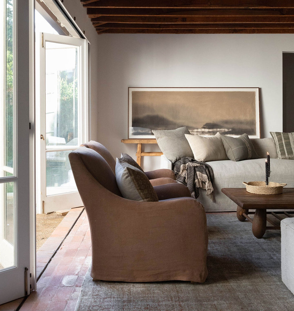 Amber Interiors - Georgie Slipcovered Armchair