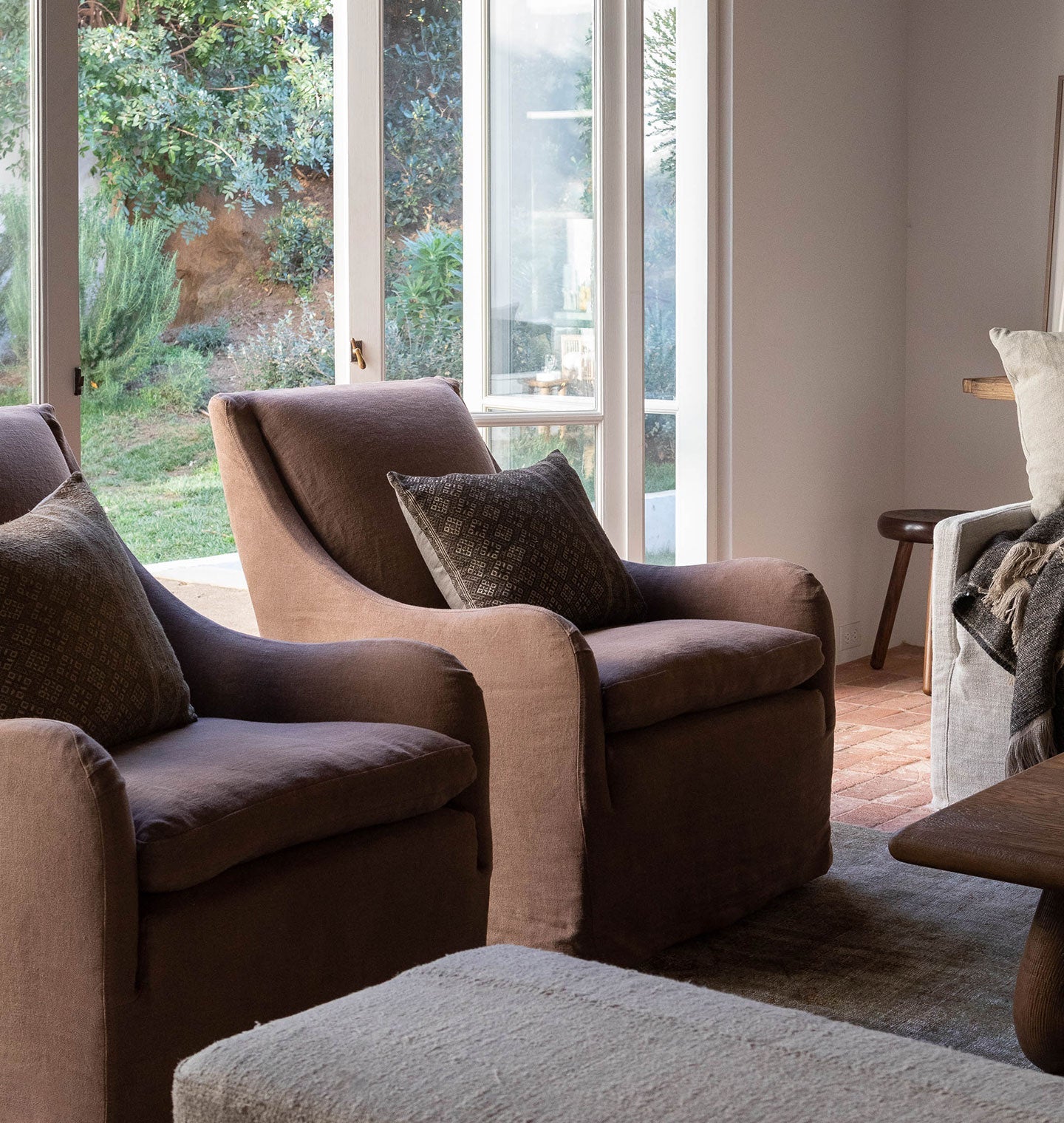 Amber Interiors - Georgie Slipcovered Armchair