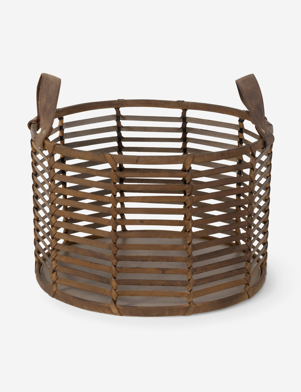 Lulu and Georgia - Finn Leather Basket by Regina Andrew