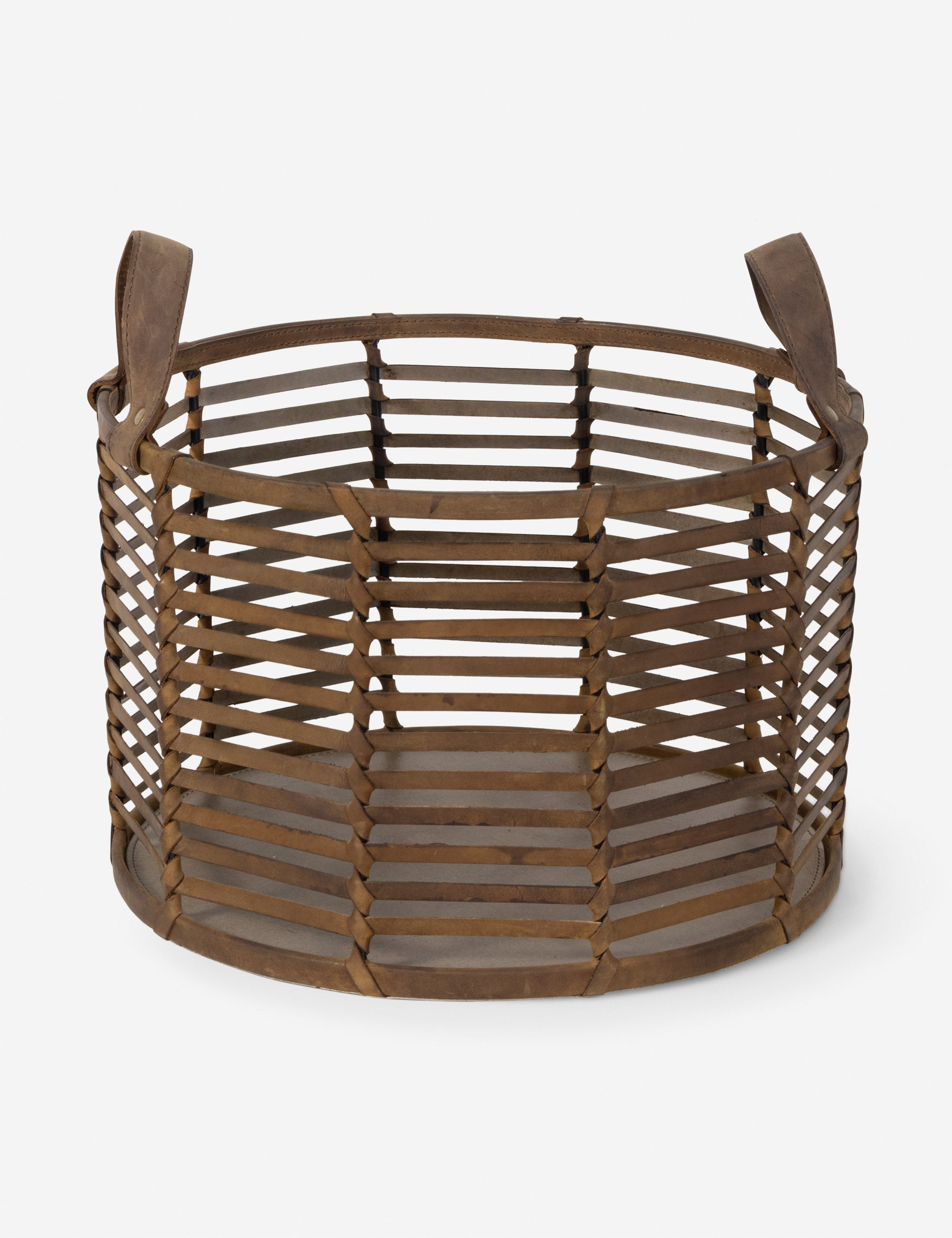 Lulu and Georgia - Finn Leather Basket by Regina Andrew