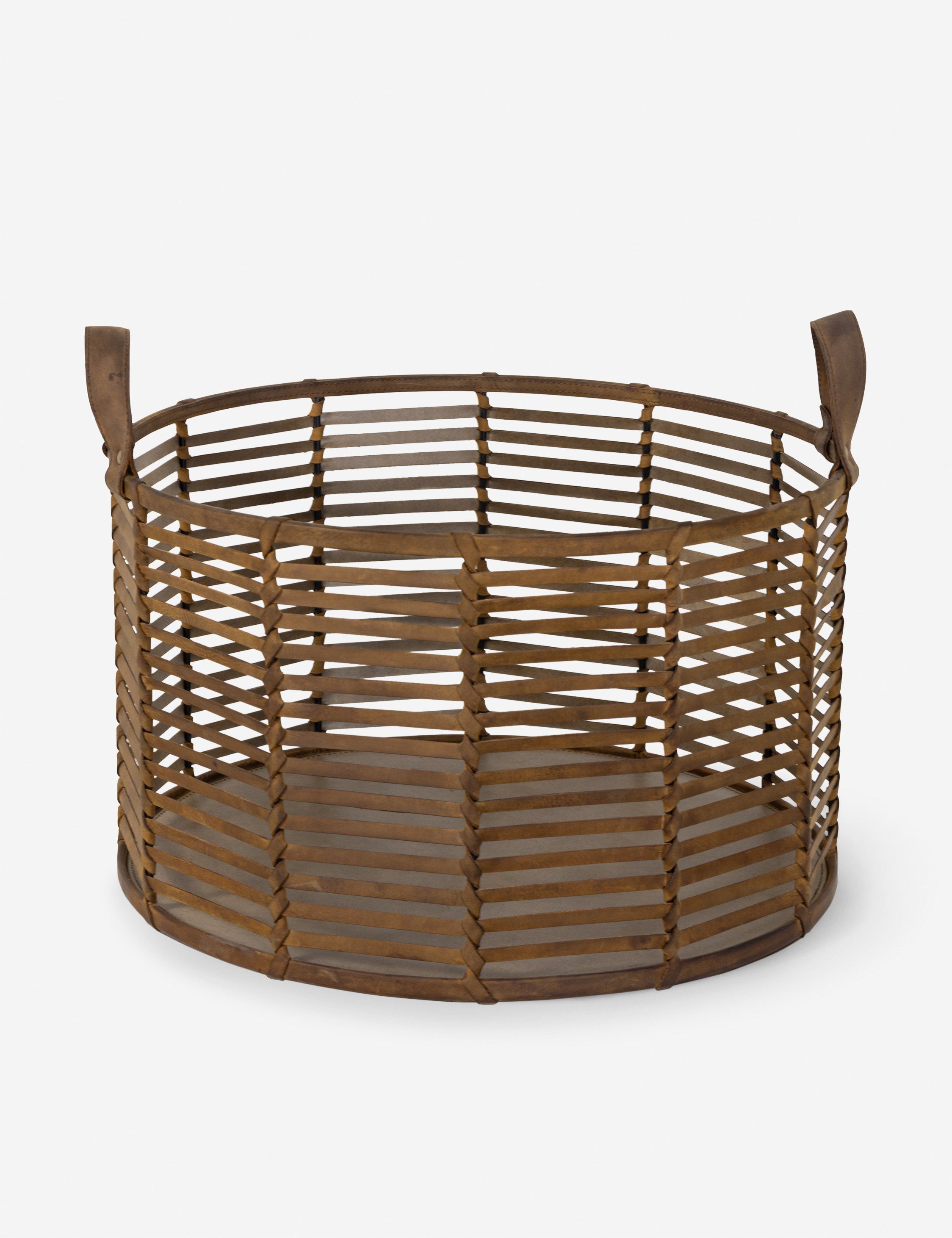 Lulu and Georgia - Finn Leather Basket by Regina Andrew