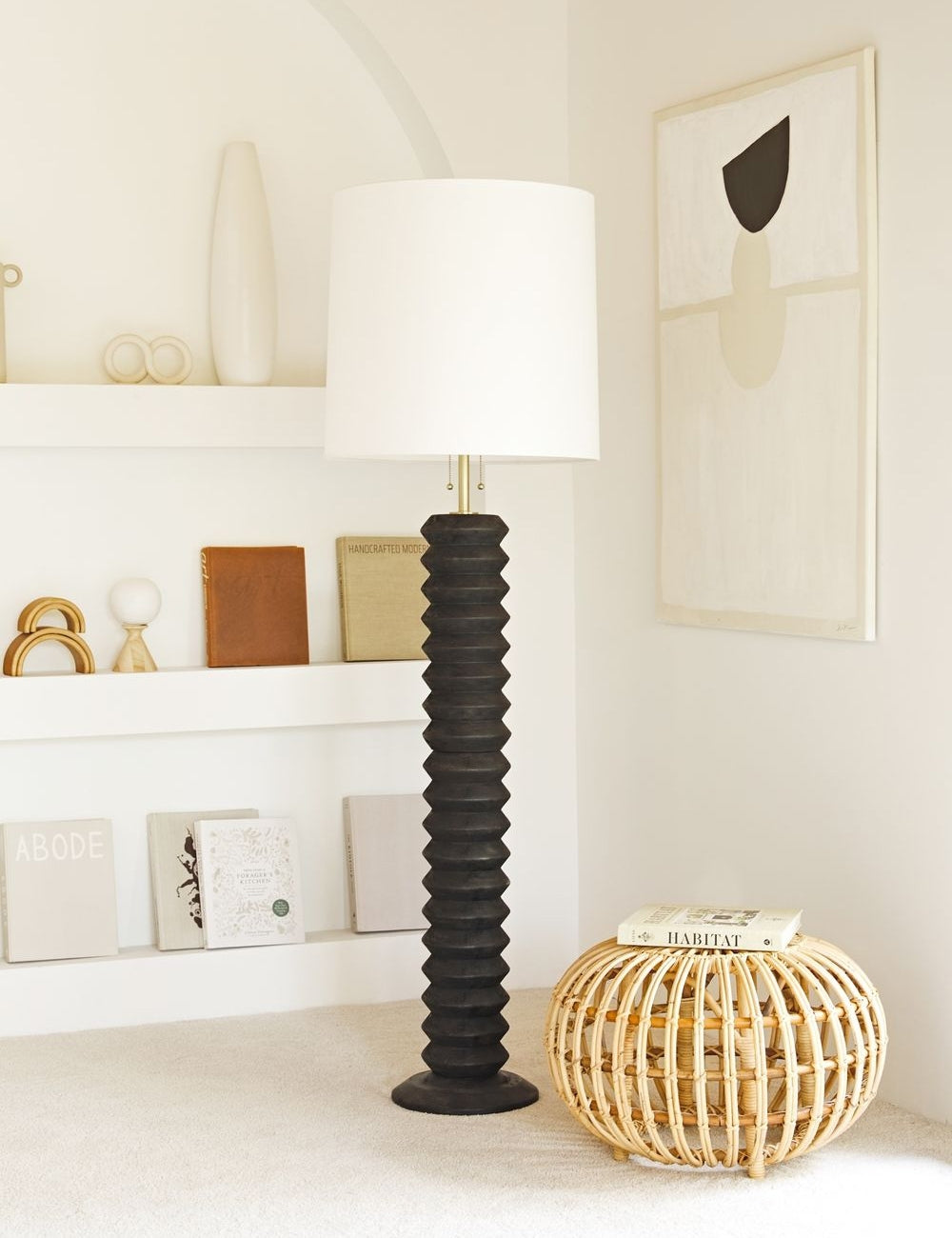 Lulu and Georgia - Accordion Floor Lamp by Regina Andrew, Ebony