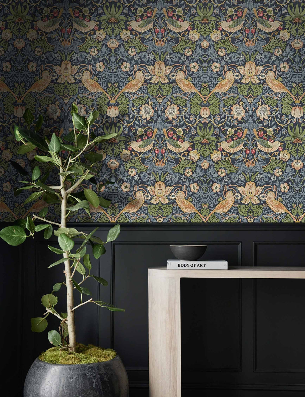 Lulu and Georgia - Strawberry Thief Wallpaper by Morris & Co.