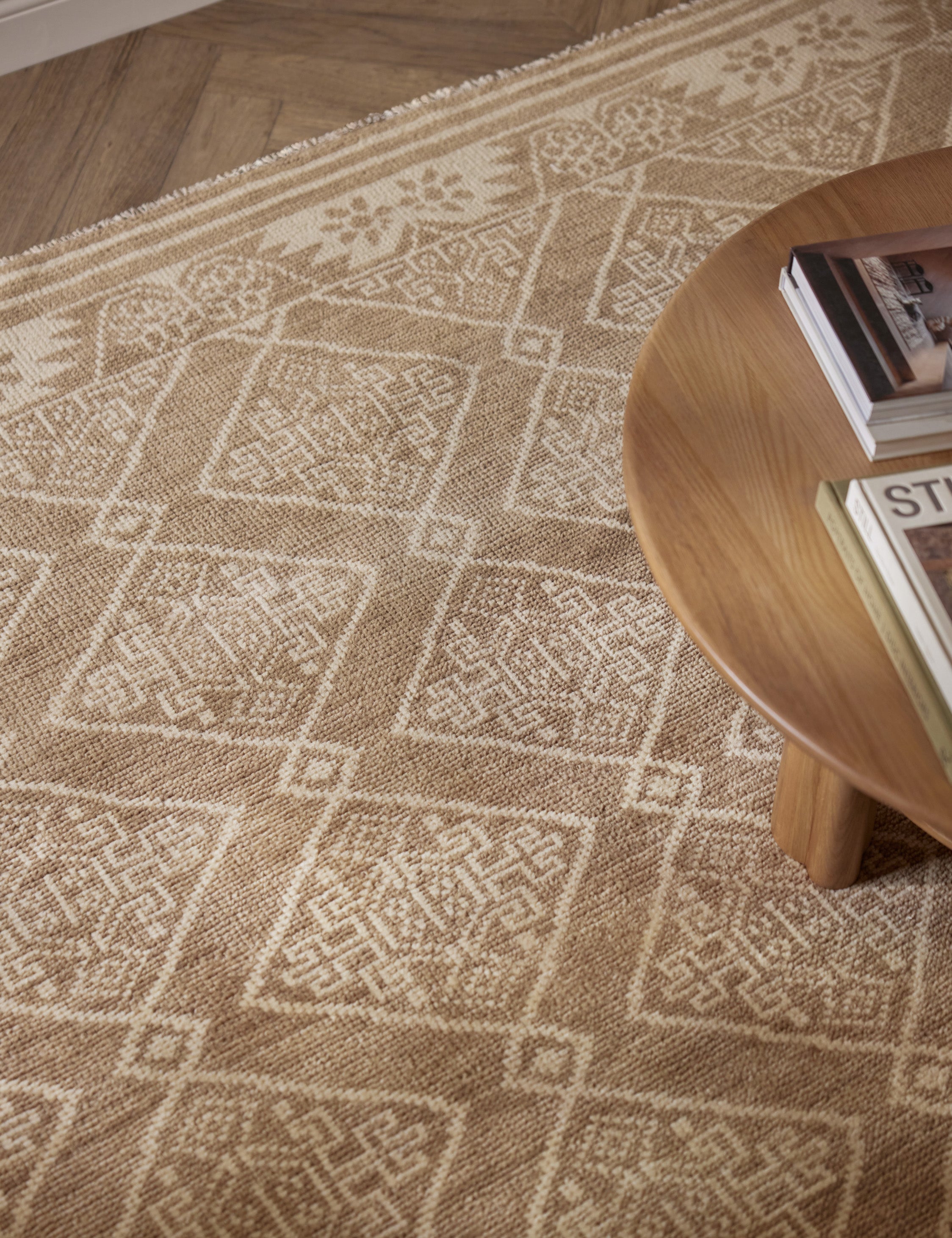 Lulu and Georgia - Harrington Hand - Knotted Wool Rug Swatch 12" x 12"