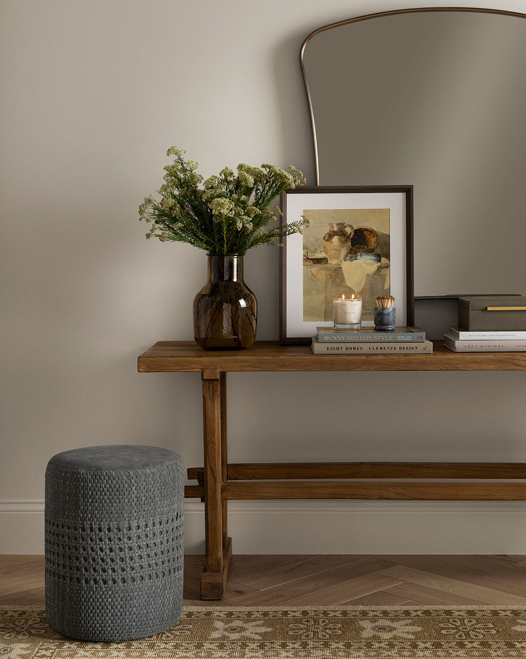 McGee & Co - Longmont Suede Ottoman