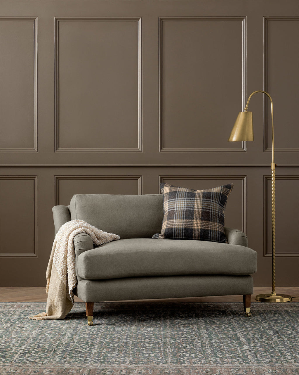 McGee & Co - Lucille English Roll Arm Chair and a Half
