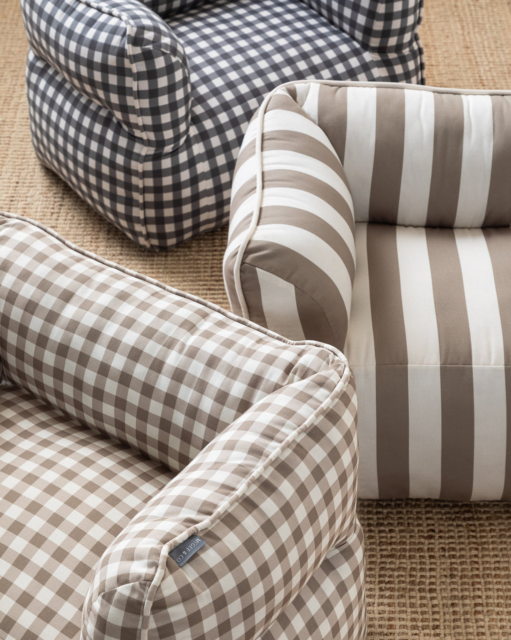 McGee & Co - Tan Striped Kids Chair