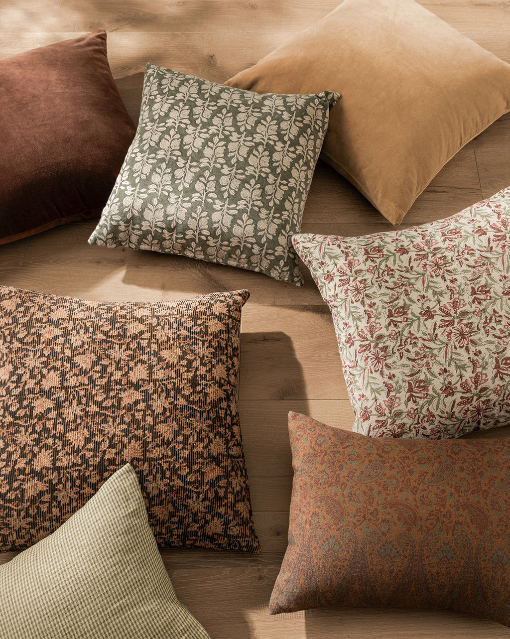 McGee & Co - Isolde Velvet Block Print Pillow Cover