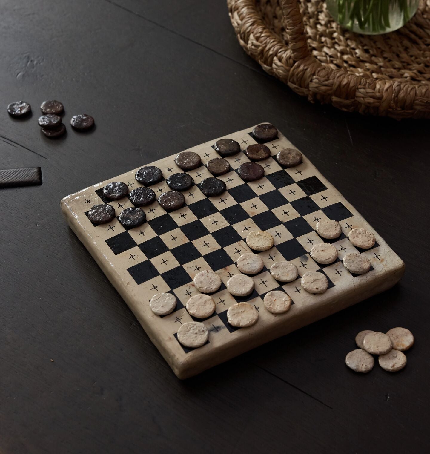 Amber Interiors - Clay Checkers Set