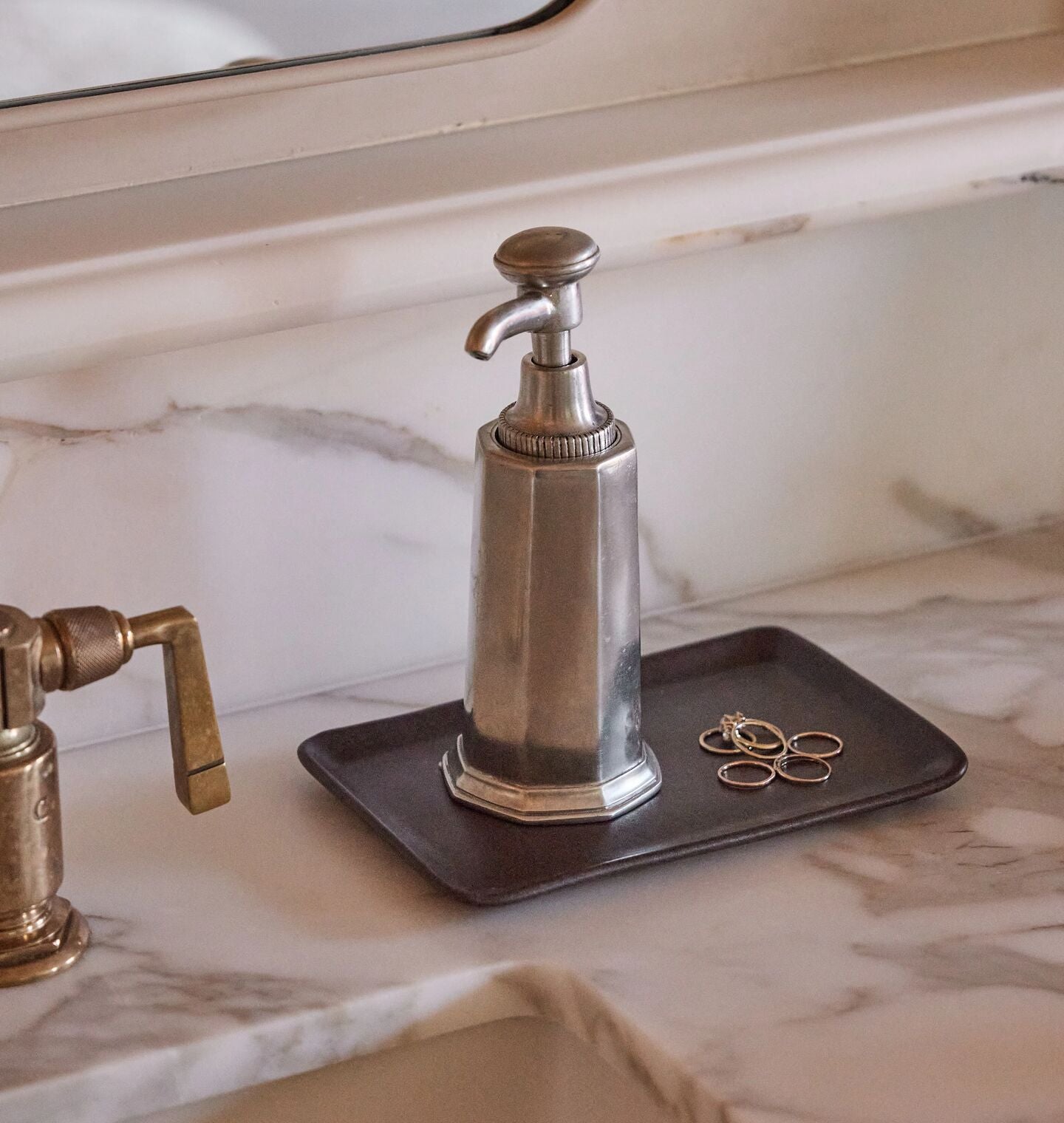 Amber Interiors - Pewter Soap Dispenser