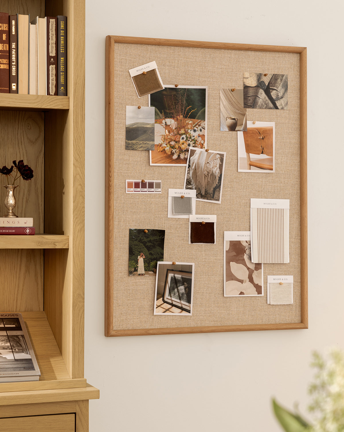 McGee & Co - Oak & Linen Memo Board