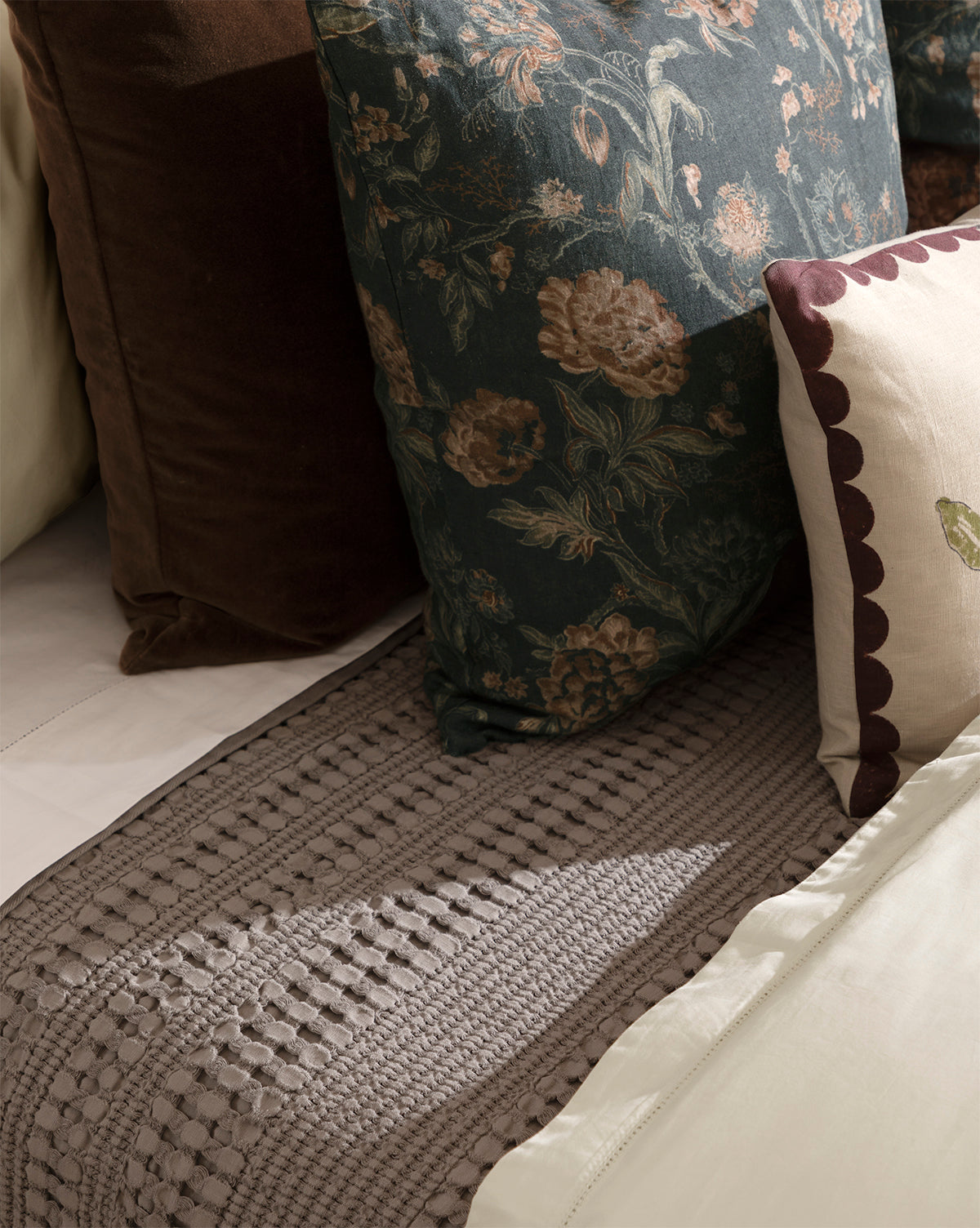 McGee & Co - Carnel Gray Waffle Blanket