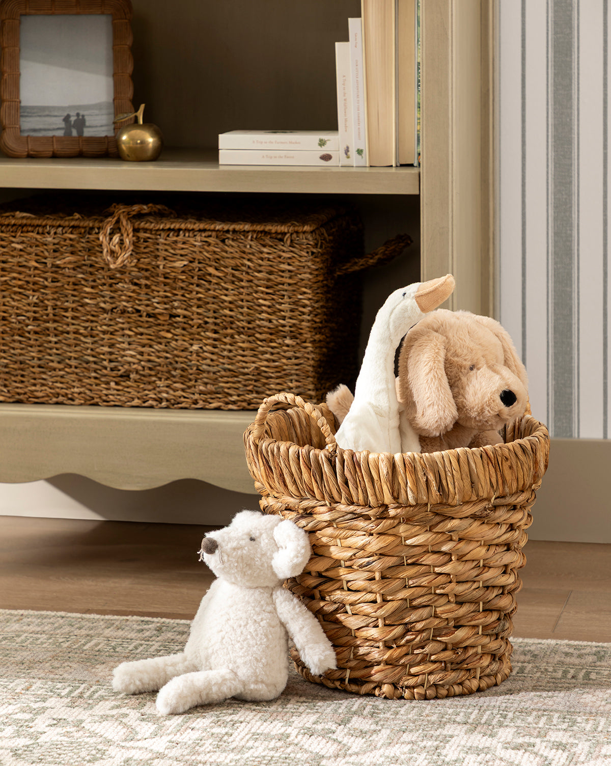 McGee & Co - Water Hyacinth Baskets with Handles (Set of 2)