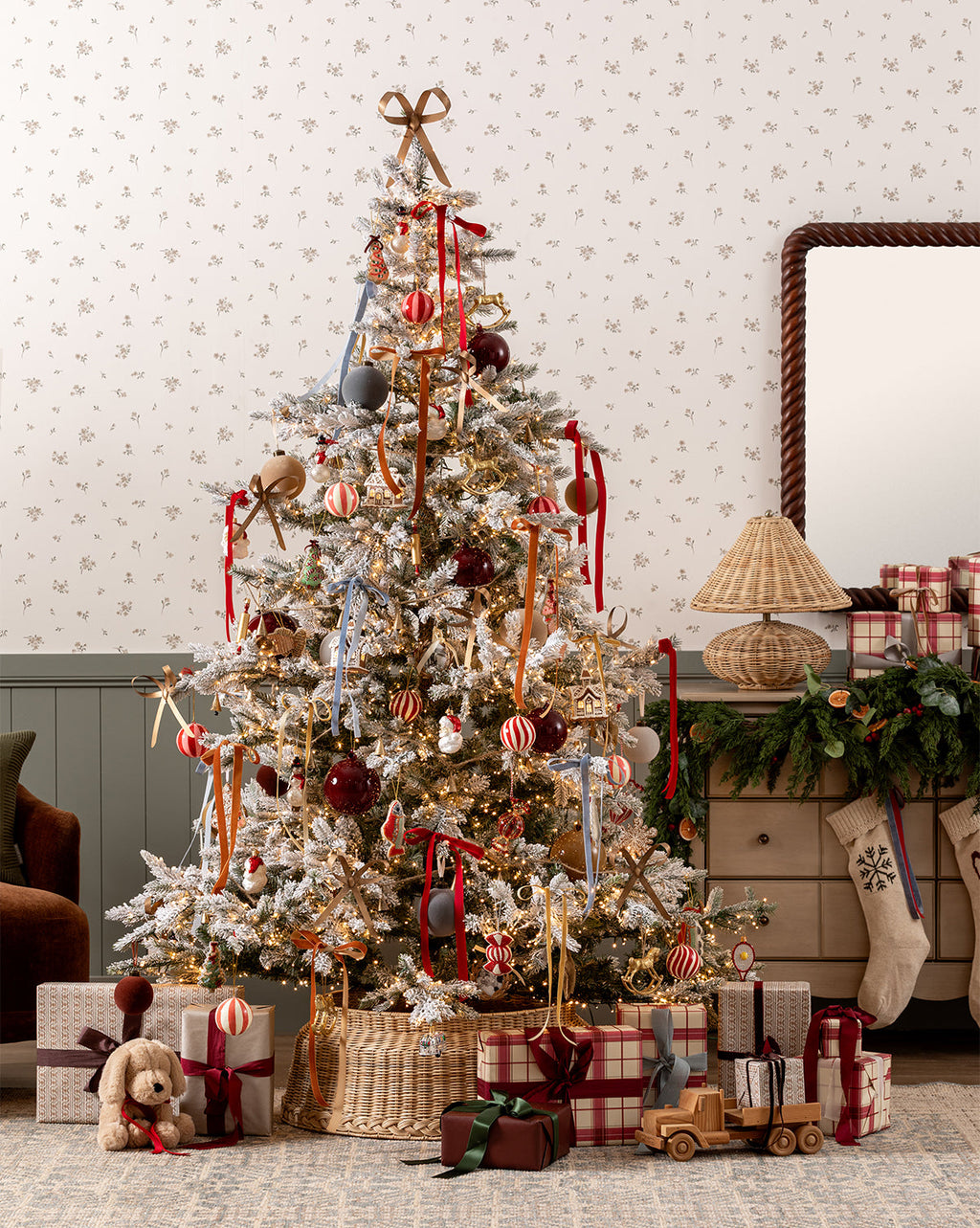 McGee & Co - 7' Snowy Grandis Fir Pre - Lit Faux Tree