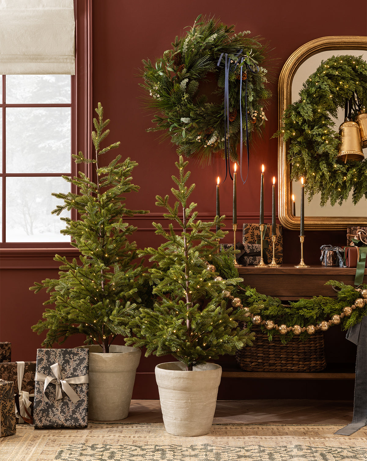 McGee & Co - Faux Spruce Pre - Lit Potted Tree