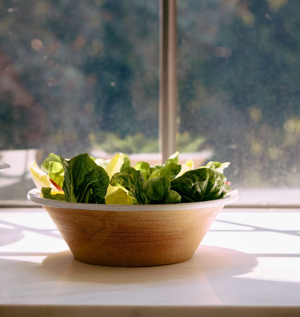 Amber Interiors - Stoneware Low Serving Bowl