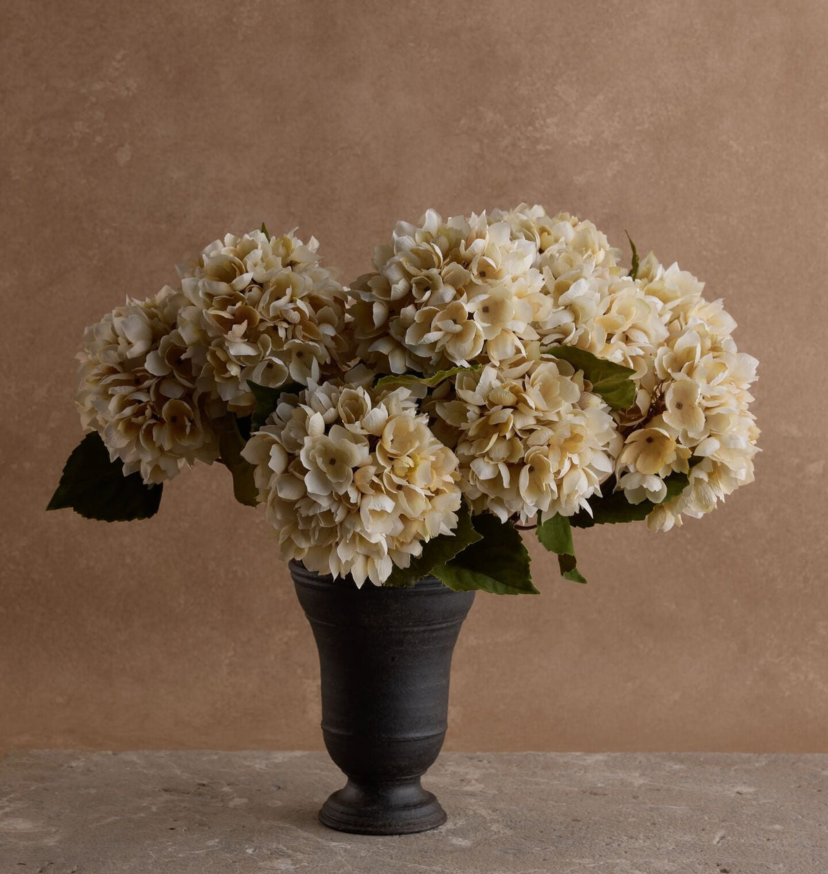Amber Interiors - Faux Morning Mist Hydrangea Bundle in Large Bergen Vase