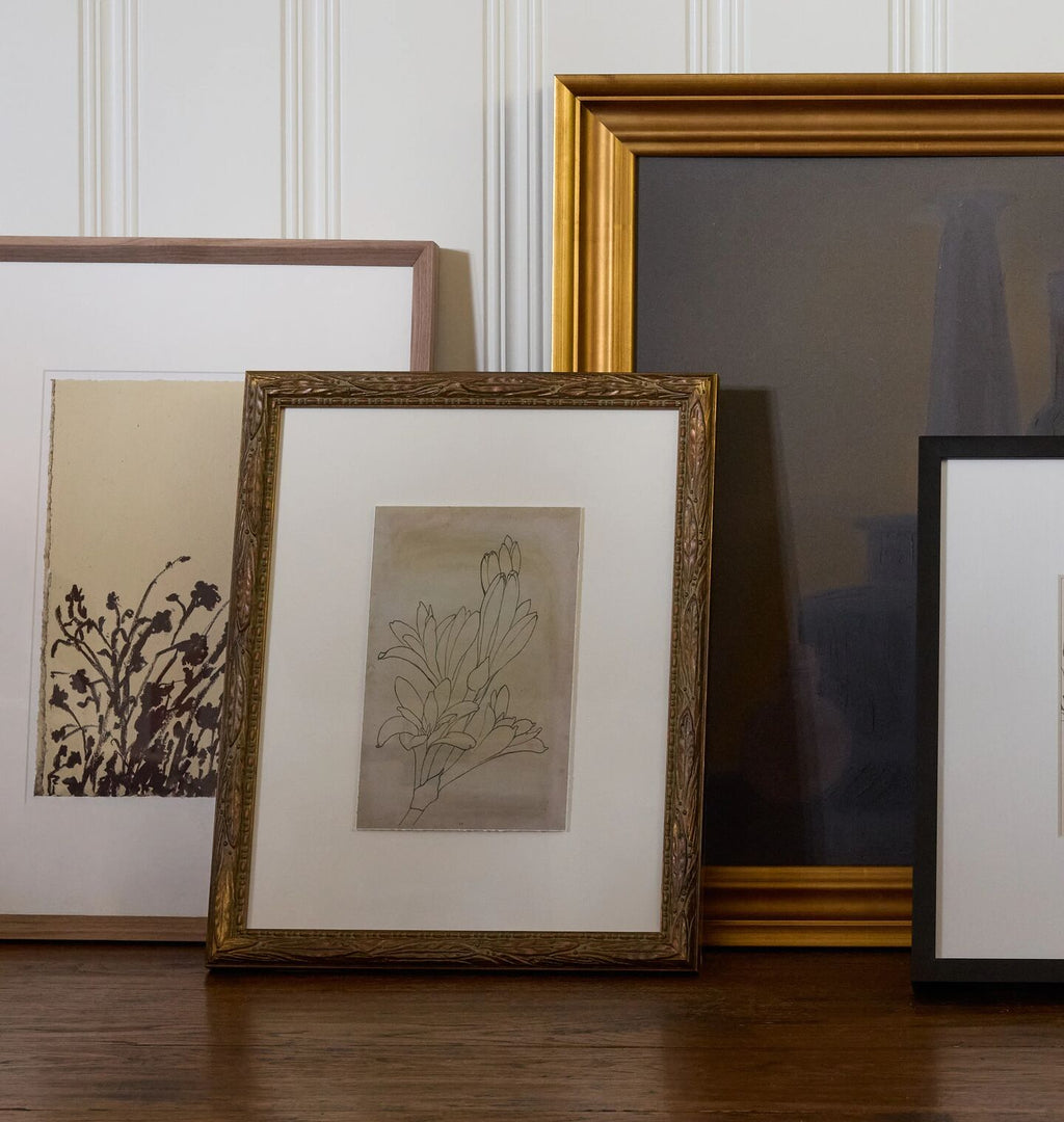 Amber Interiors - Flower Drawn 2 Framed Print