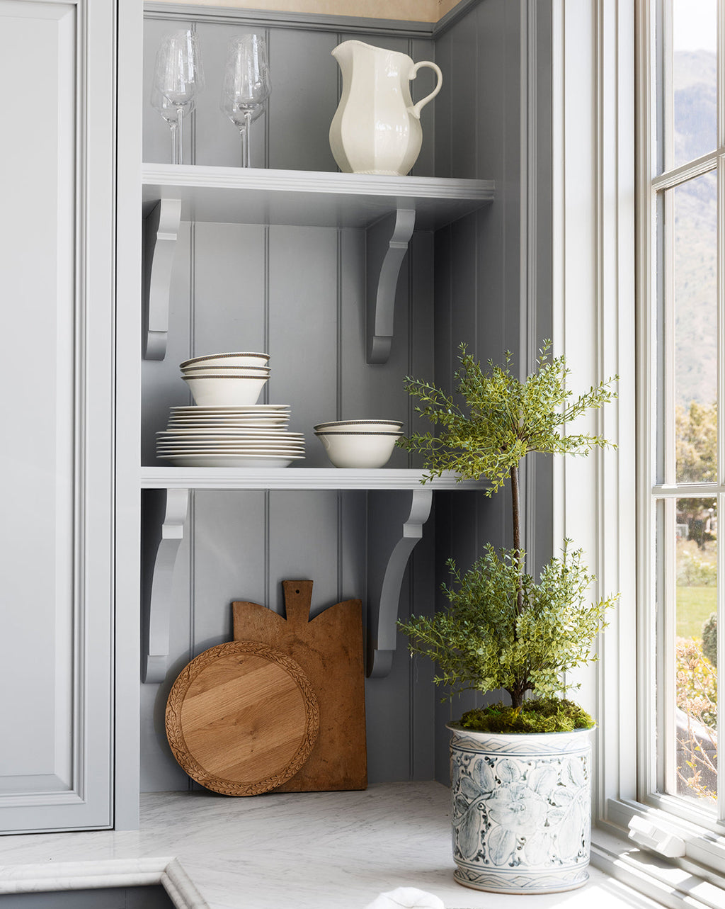 McGee & Co - Blue & White Orchid Pot