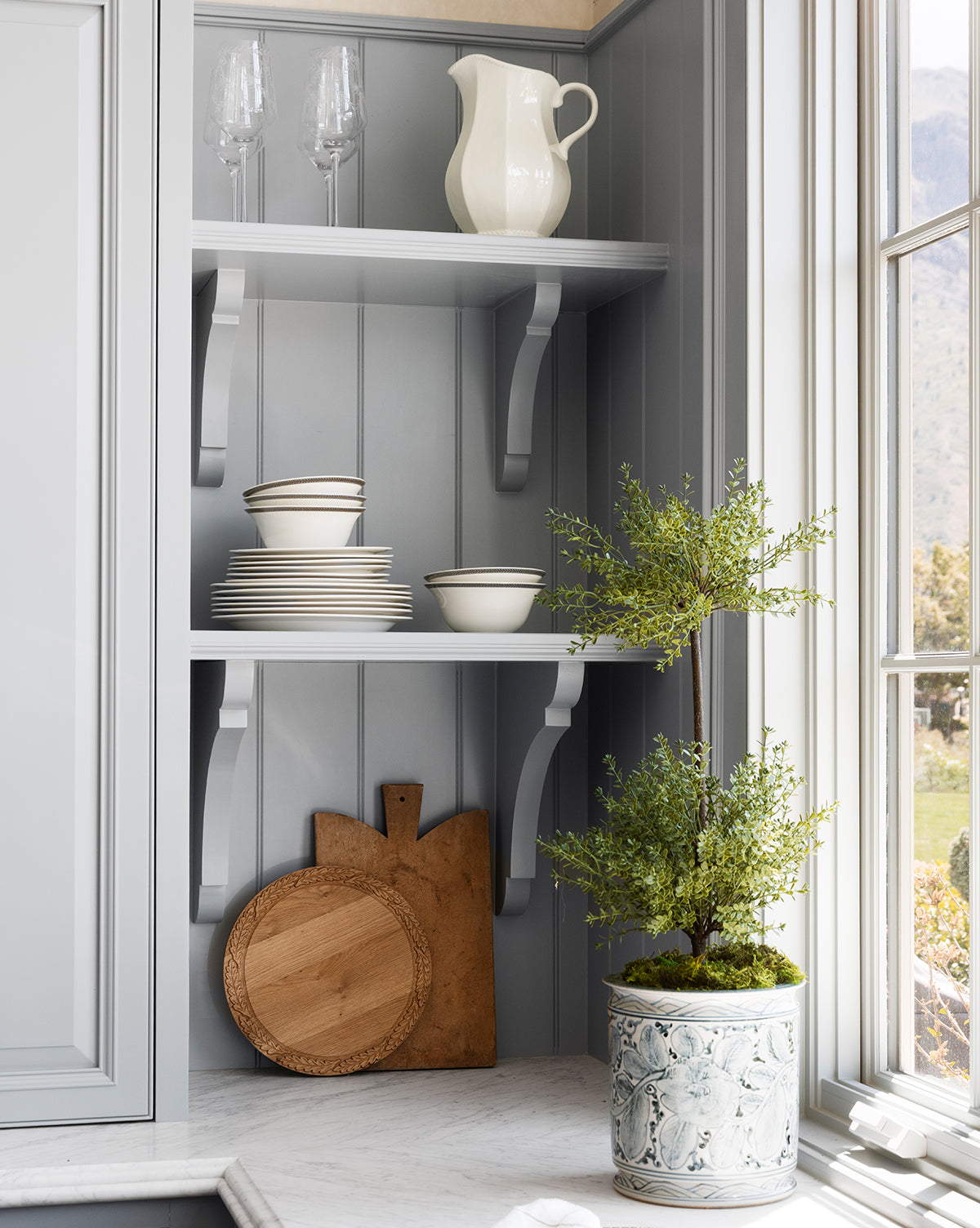 McGee & Co - Blue & White Orchid Pot
