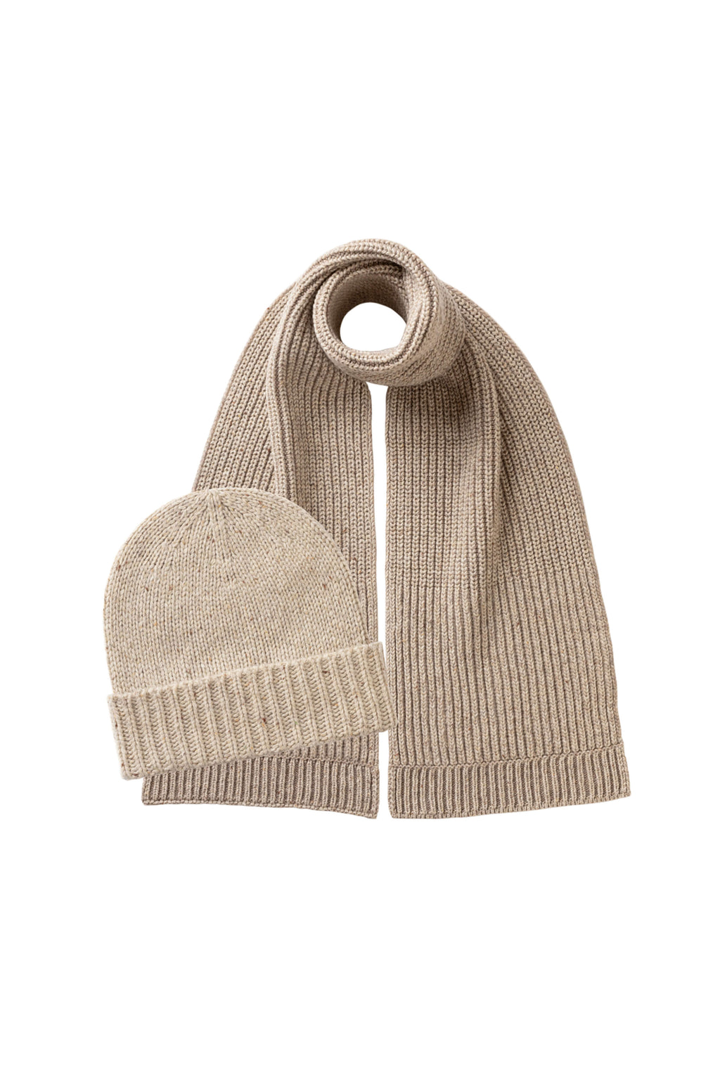 Johnstons of Elgin - Donegal Cashmere Cream Hat & Scarf Gift Set
