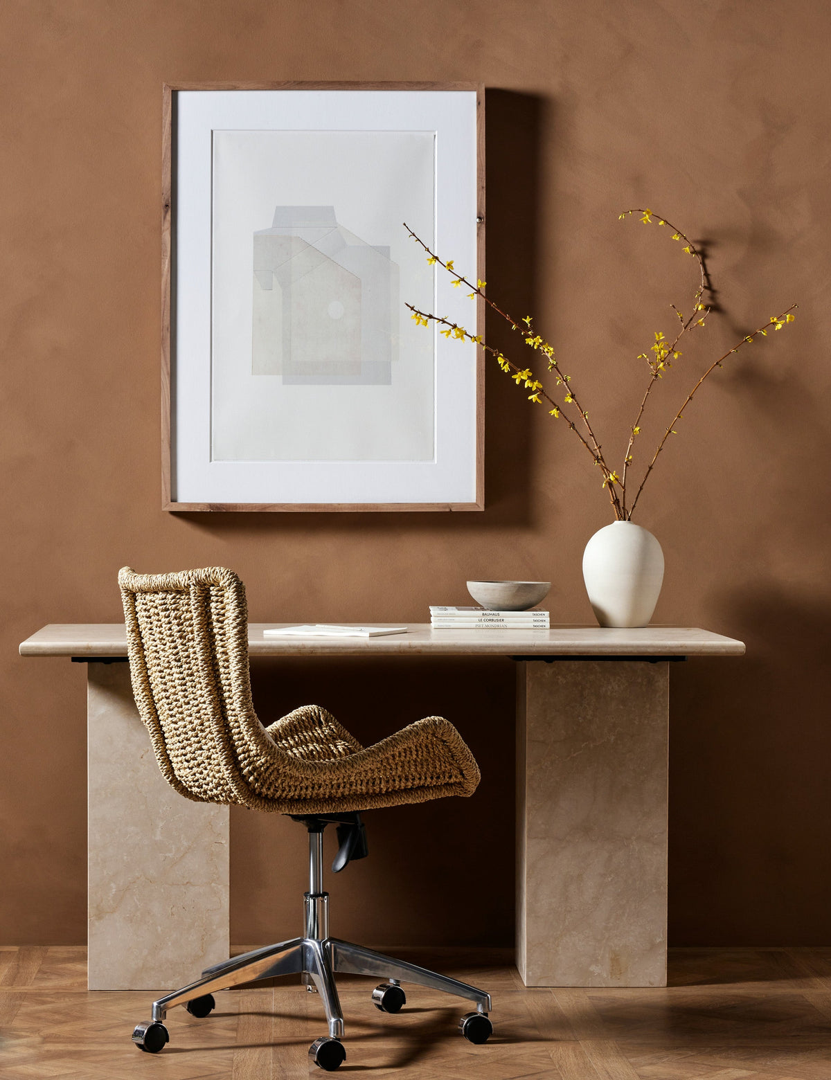Lulu and Georgia - Open Box: Leonel Desk, Cream Marble