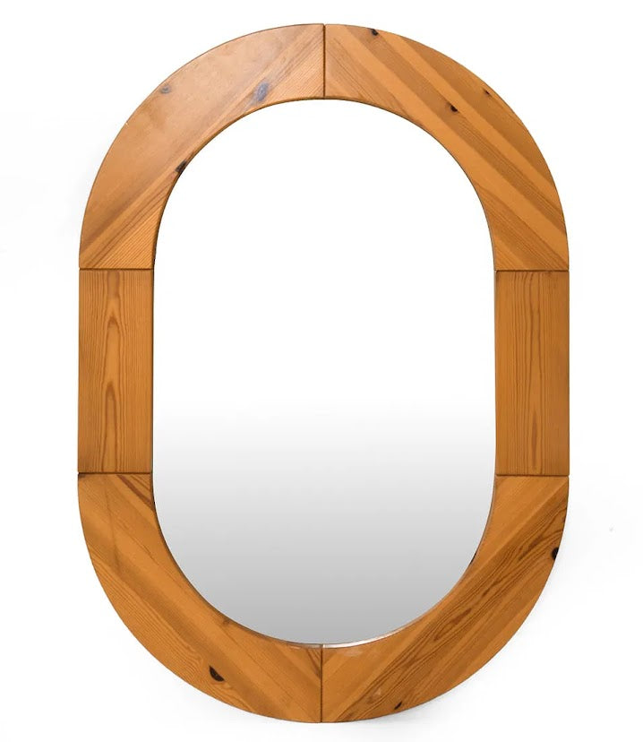 Nicky Kehoe - VTG SWEDISH PINE OVAL MIRROR