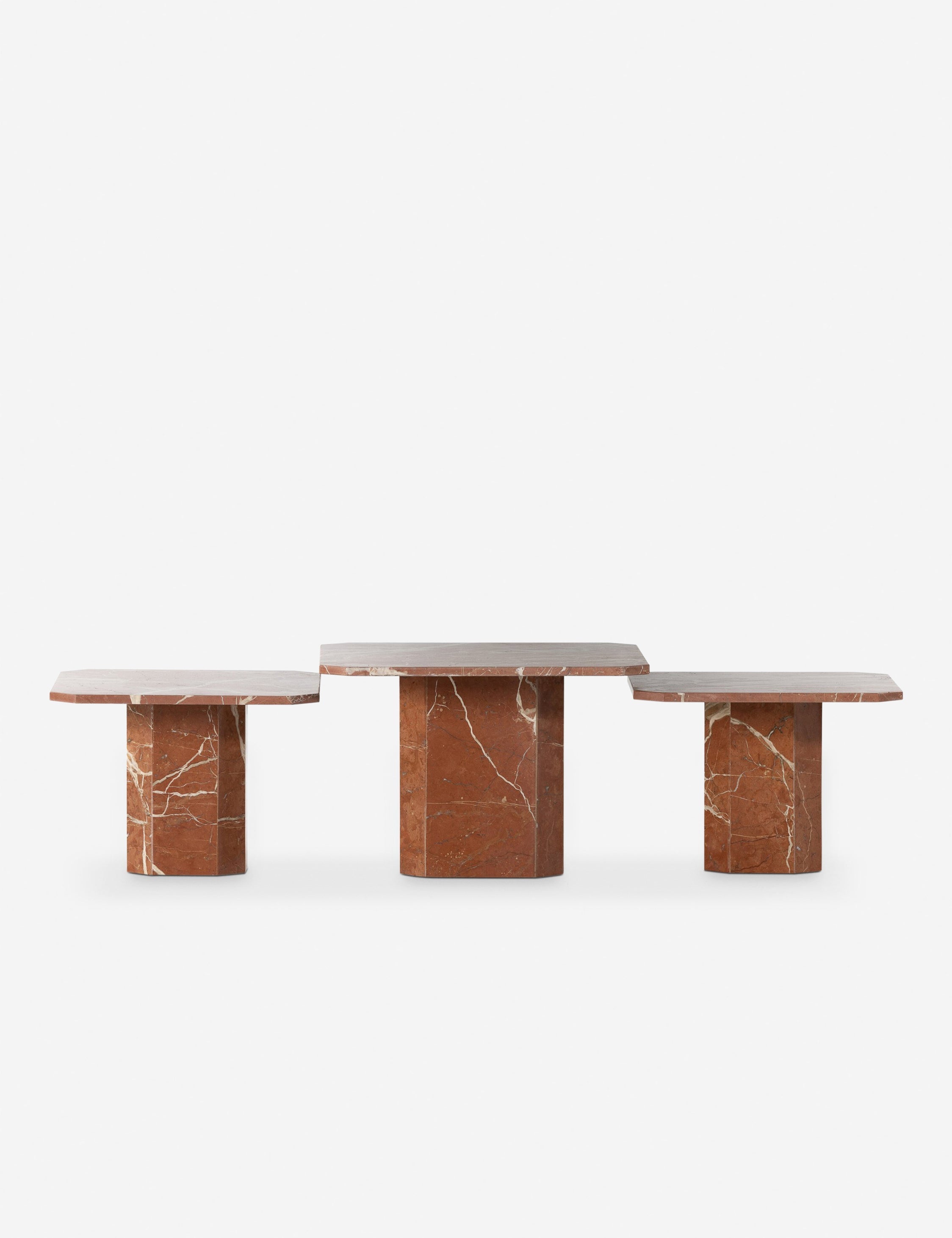 Lulu and Georgia - Linari Marble Nesting Coffee Table (Set of 3)