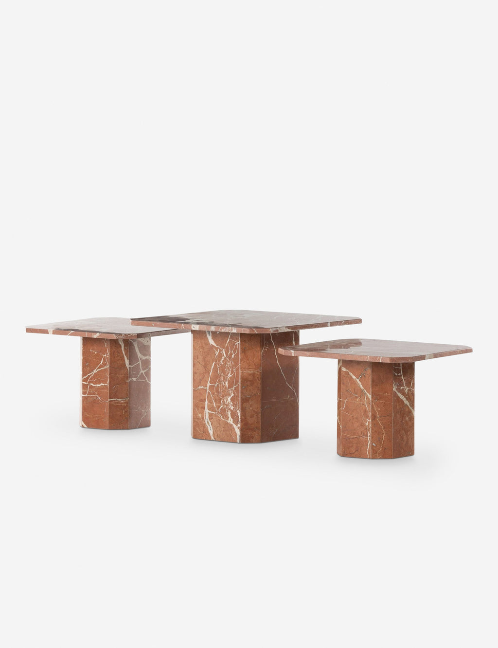 Lulu and Georgia - Linari Marble Nesting Coffee Table (Set of 3)