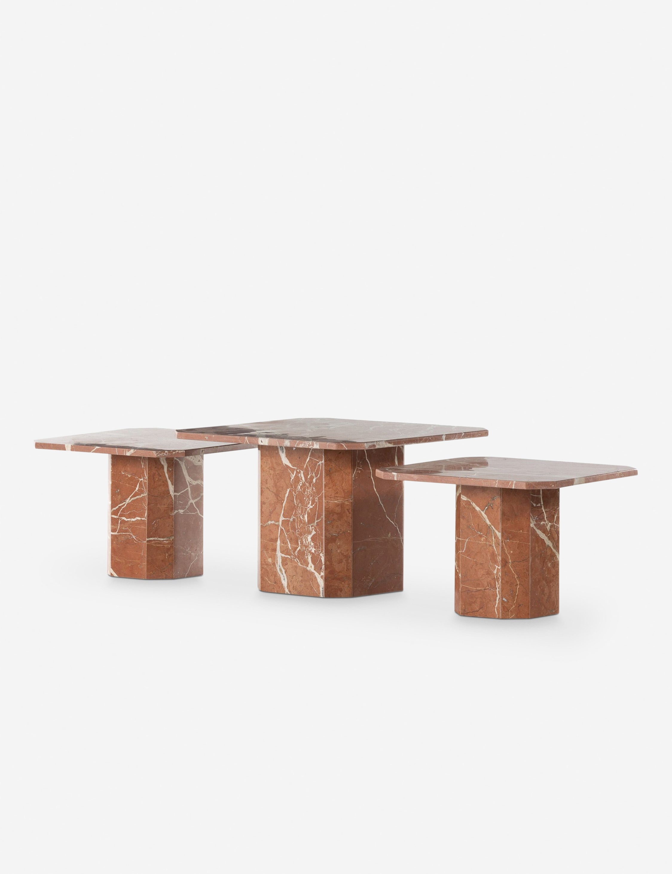 Lulu and Georgia - Linari Marble Nesting Coffee Table (Set of 3)