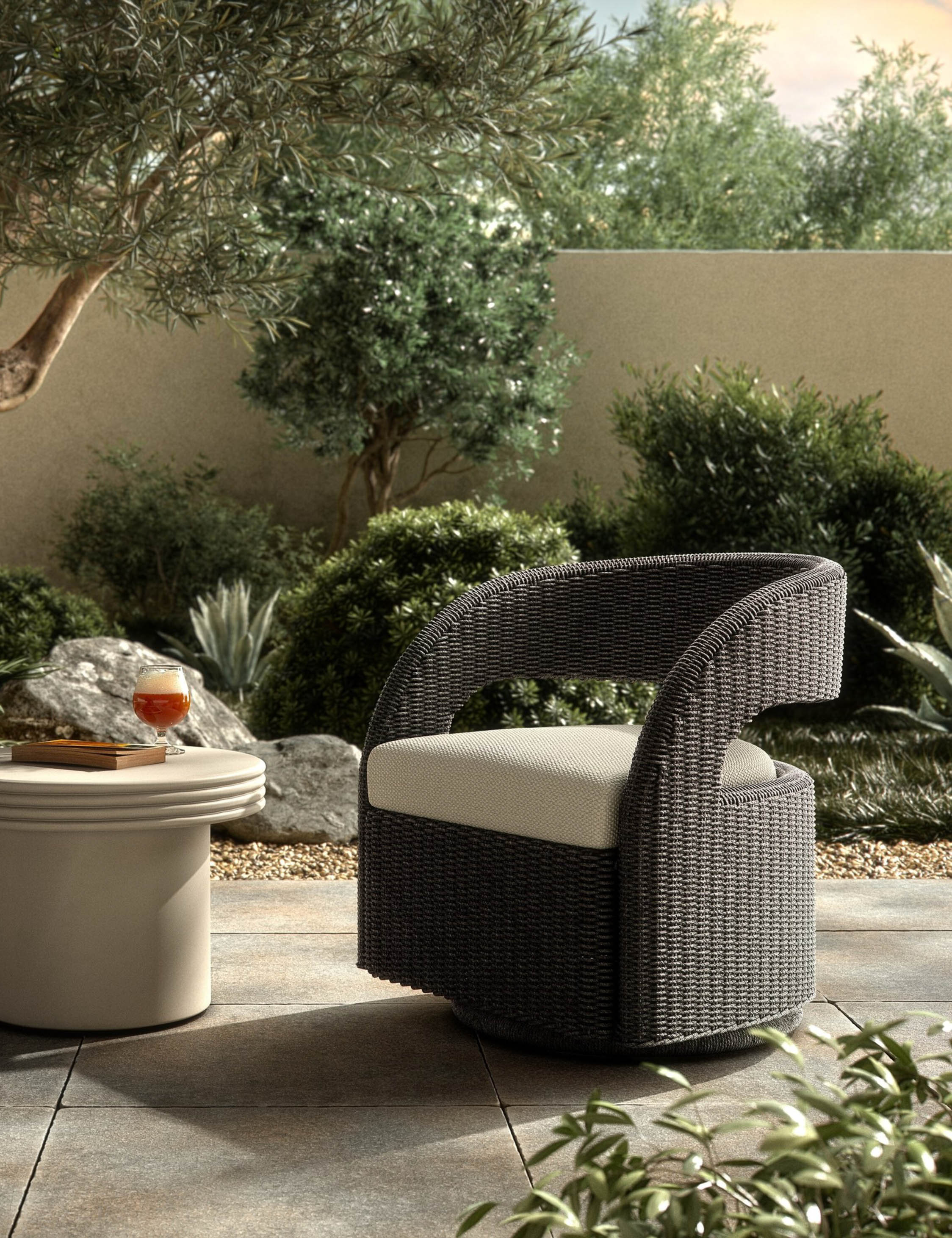 Lulu and Georgia - Delacroix Indoor / Outdoor Swivel Chair
